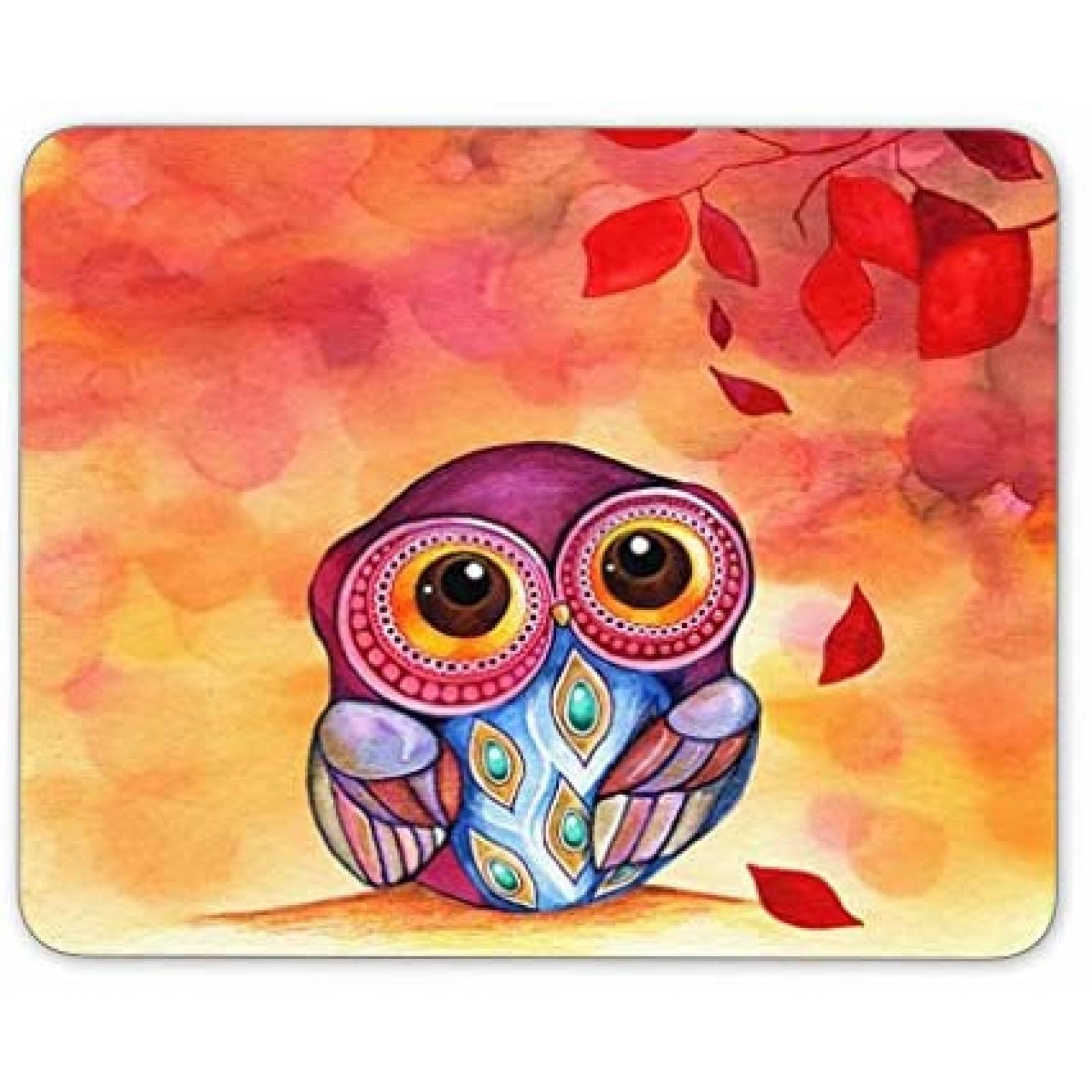 Mouse Pad PROEVER 9.50" x 7.90" x 0.1" Buho En oleo -Rojo