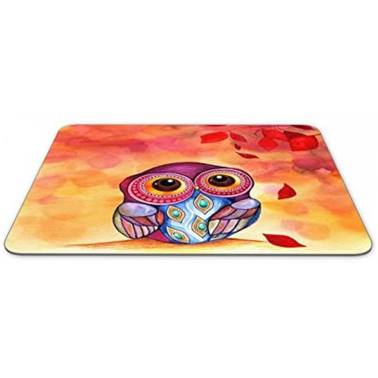Mouse Pad PROEVER 9.50" x 7.90" x 0.1" Buho En oleo -Rojo