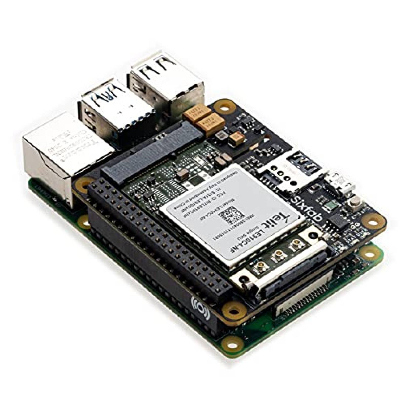 Kit de modem celular Sixfab Raspberry Pi 4G/LTE Hardware
