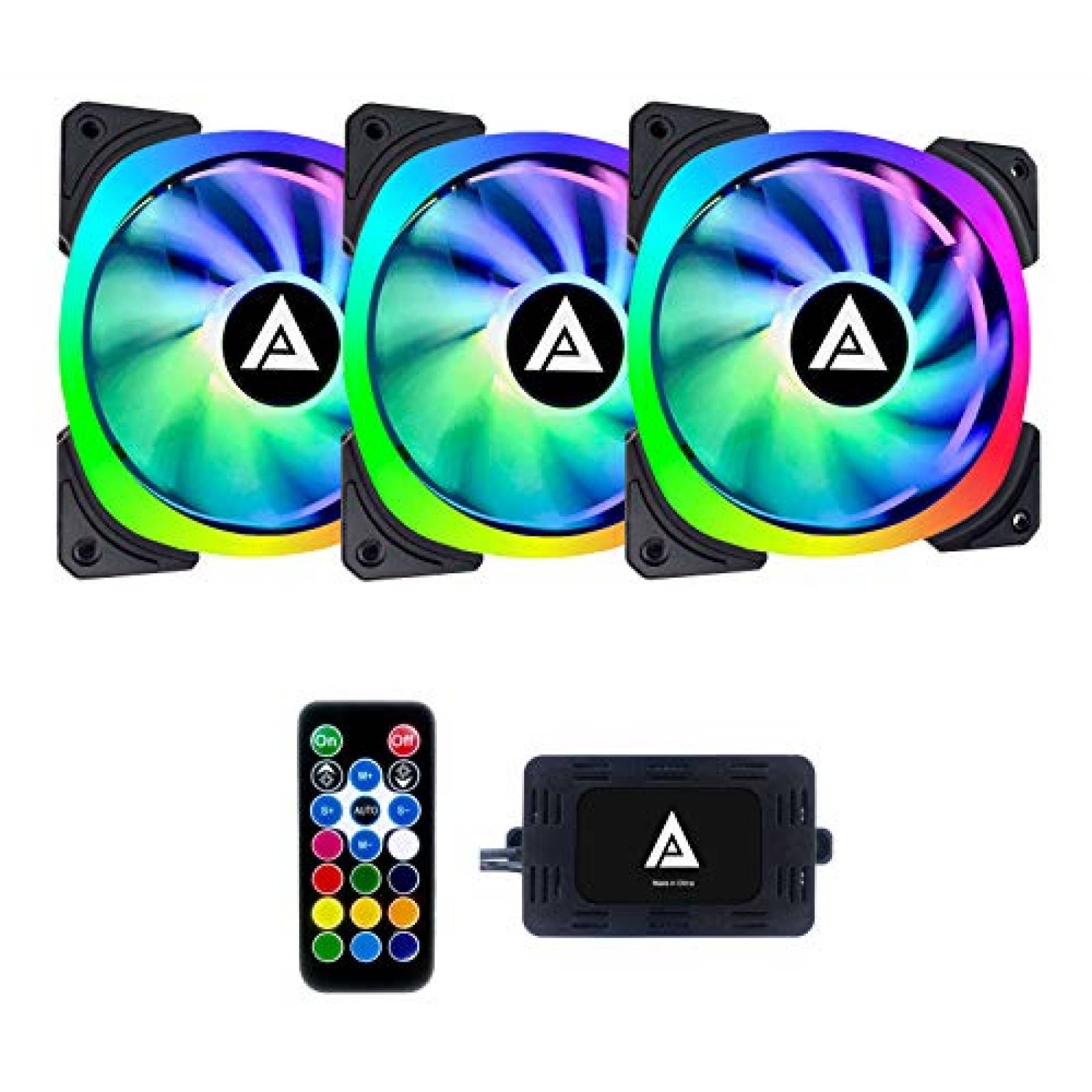 Ventilador Apevia LP314L-RGB 140mm LED Gaming -Negro