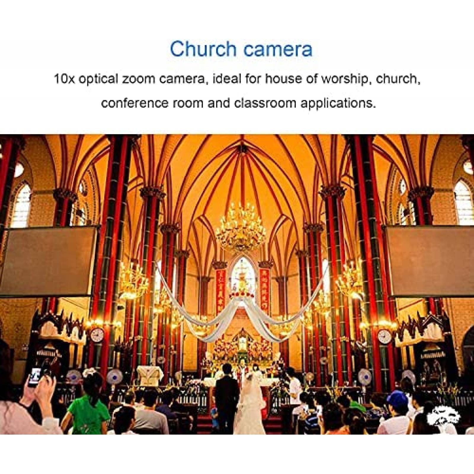 Webcam TONGVEO PTZ 20X para Video Conferencias -Negro