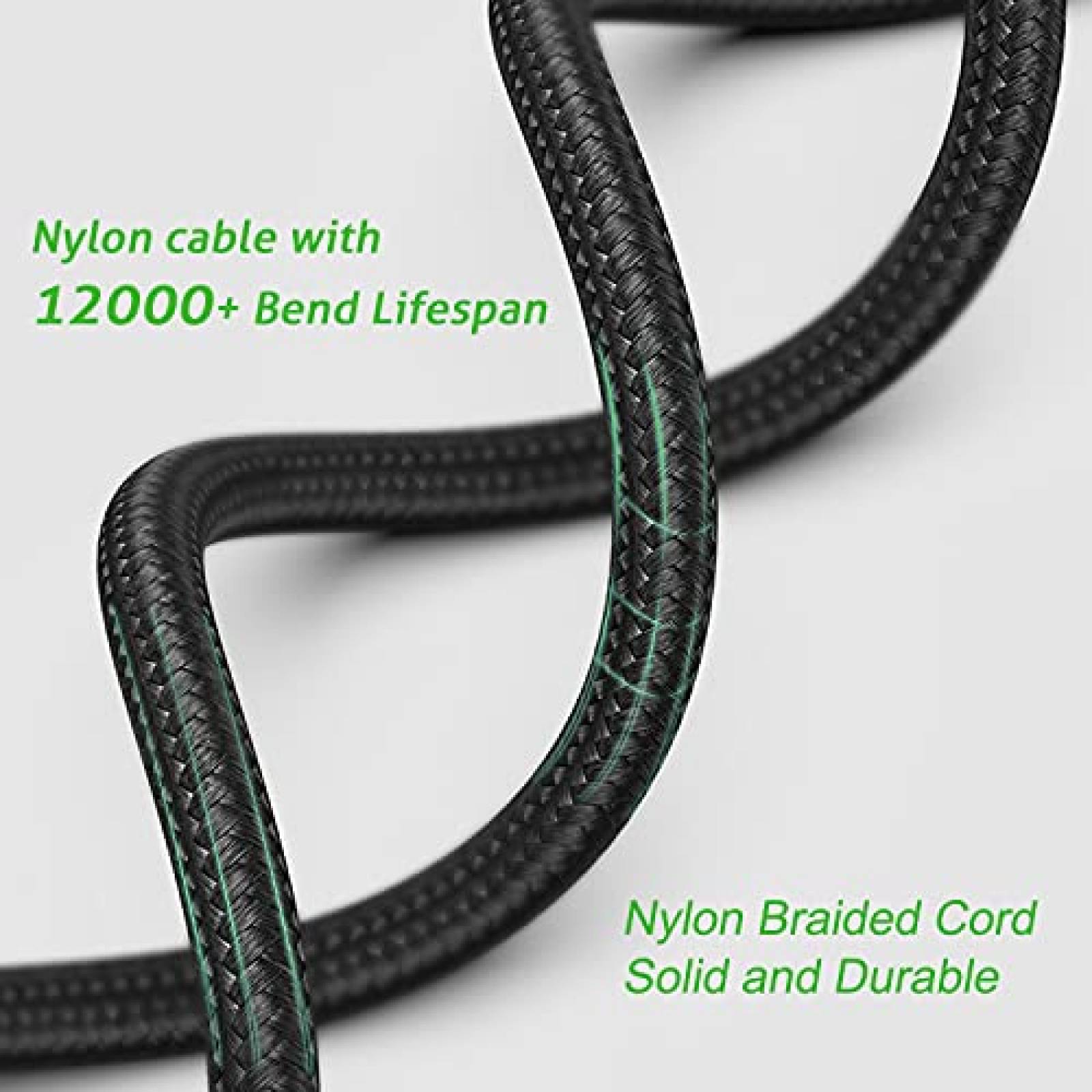 Cables Adaptadores Ailun 2pzas 6ft USB-C a Lightning -Negro