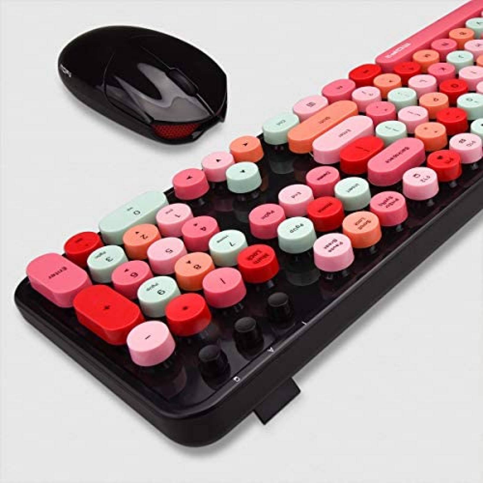 Mouse y Teclado Bluetooth Grenf de 104 Teclas -Multicolor