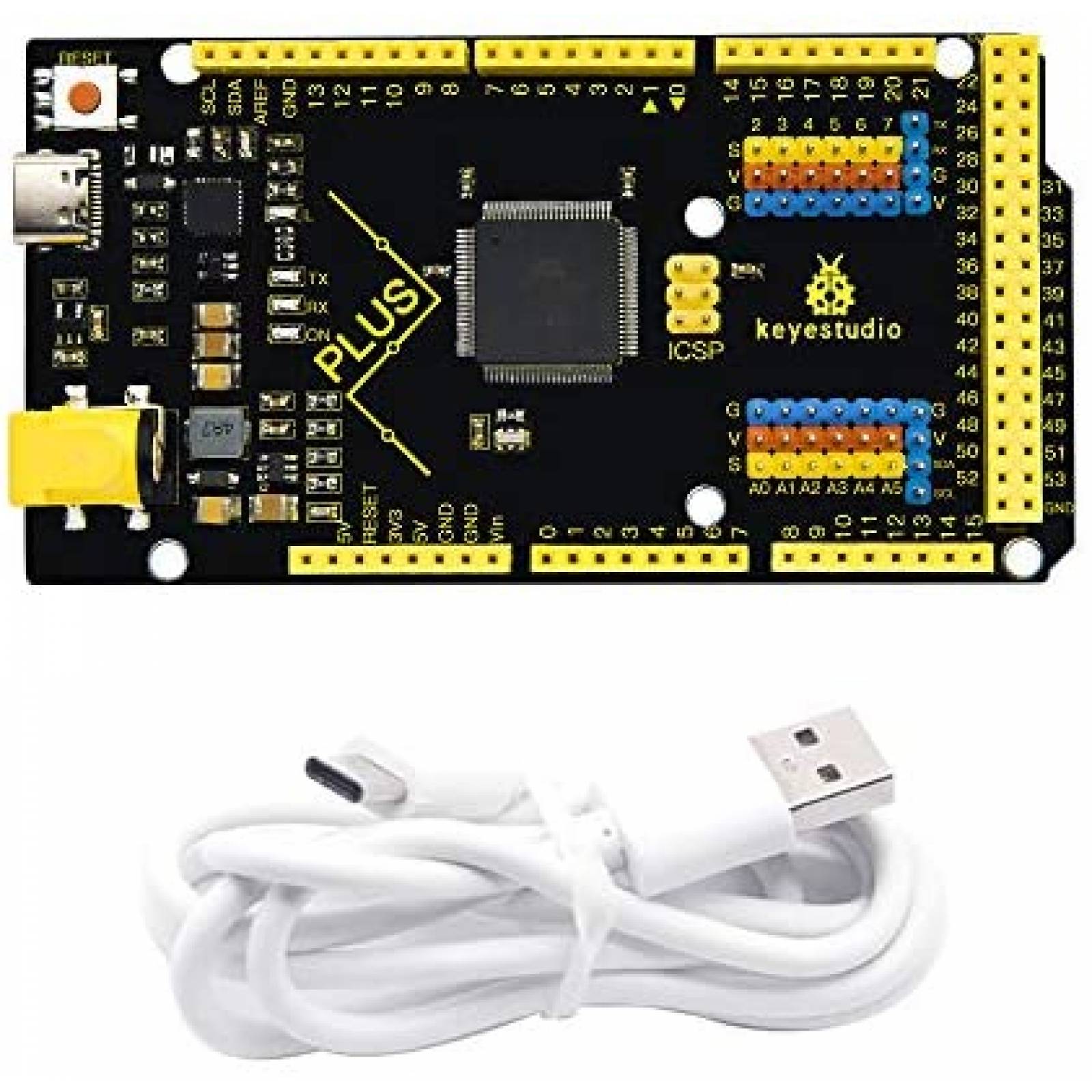 Tabla Arduino KEYESTUDIO Mega Plus Tipo C 1.5A MCU -Negro