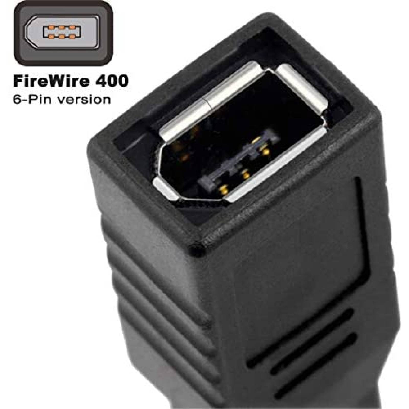 Adaptador NECABLES FireWire 400 a 800 2 Piezas -Negro