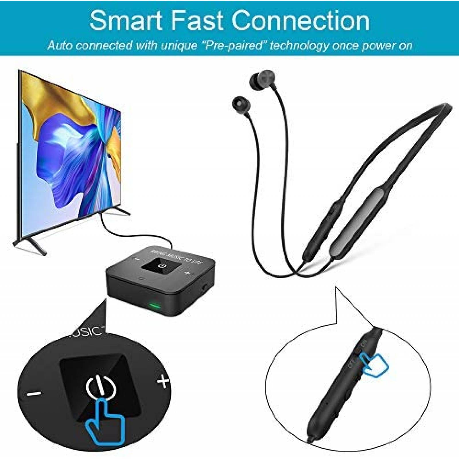 Audifonos Inalambricos Golvery para TV Bluetooth -Gris