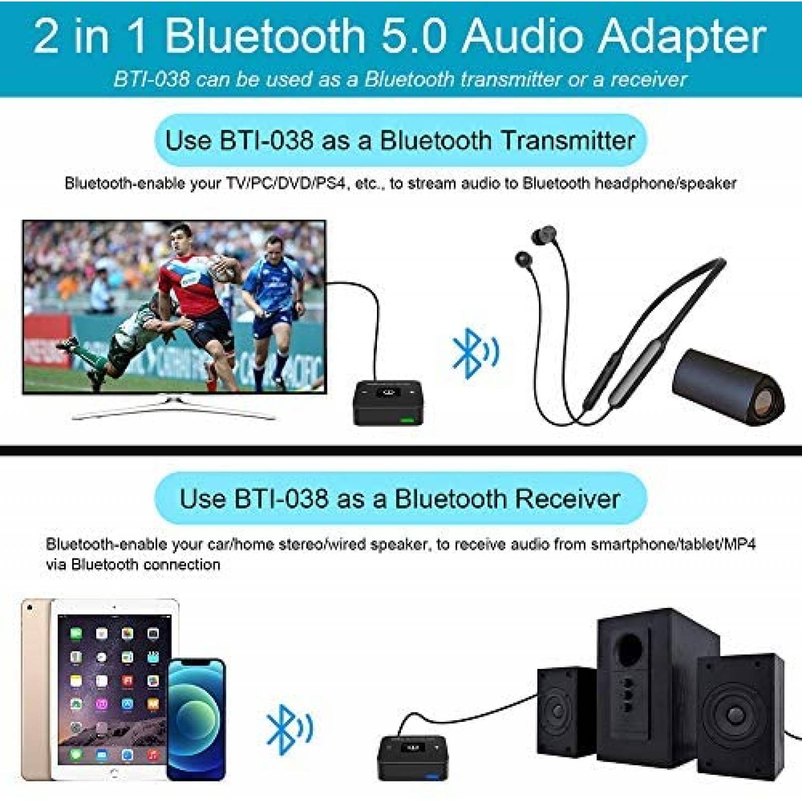 Audifonos Inalambricos Golvery para TV Bluetooth -Gris