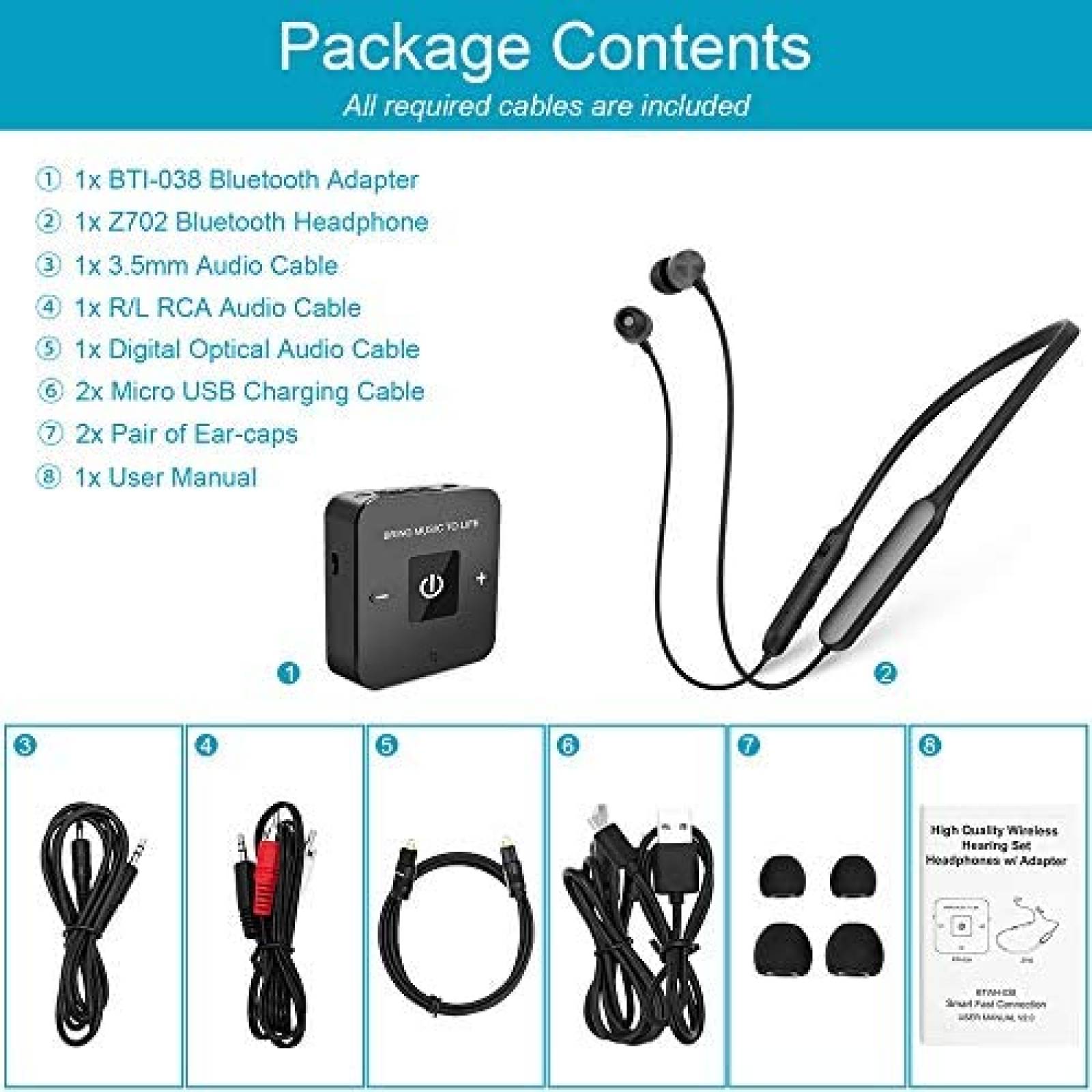 Audifonos Inalambricos Golvery para TV Bluetooth -Gris