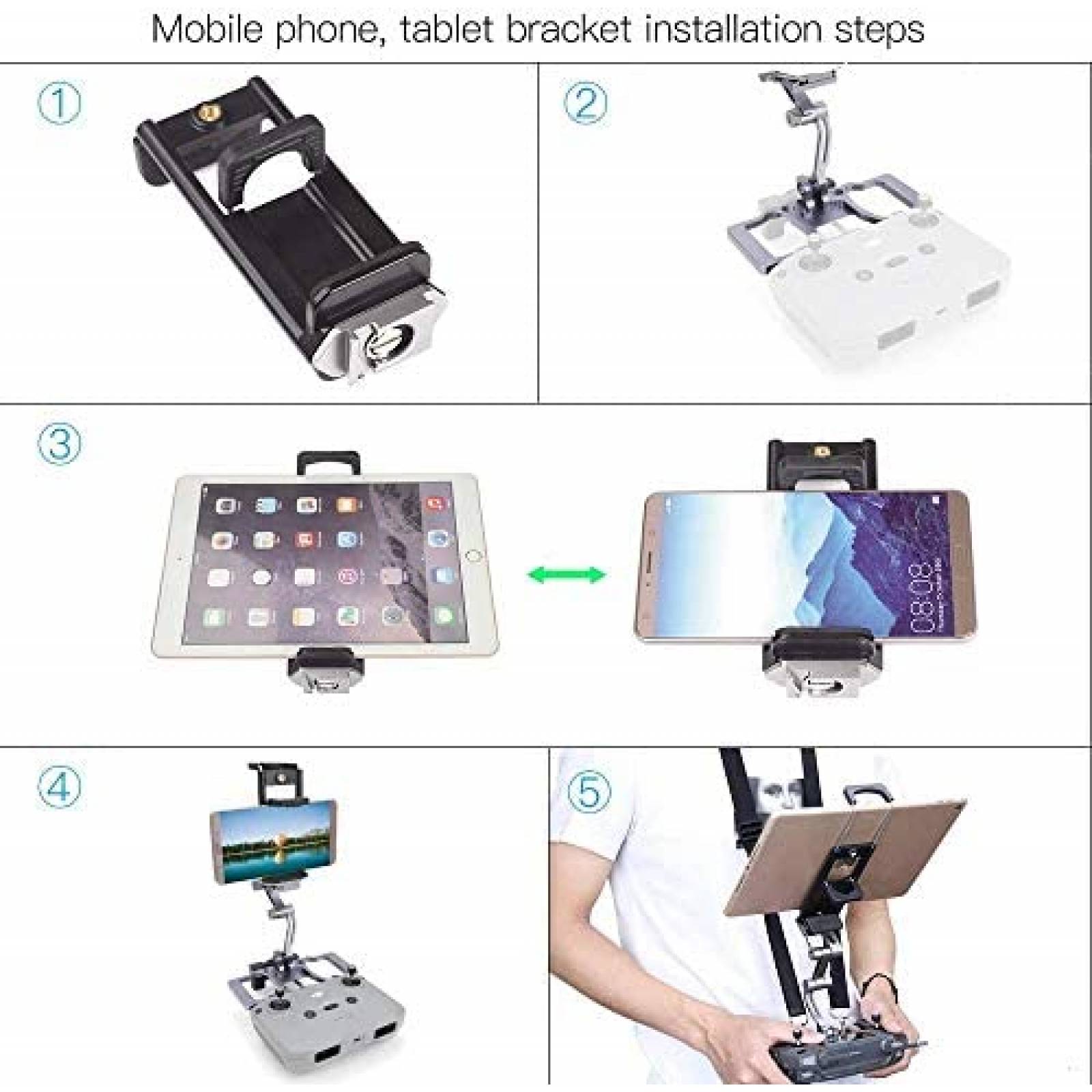 Soporte Tablet RCGEEK Compatible con Control de Drone DJI