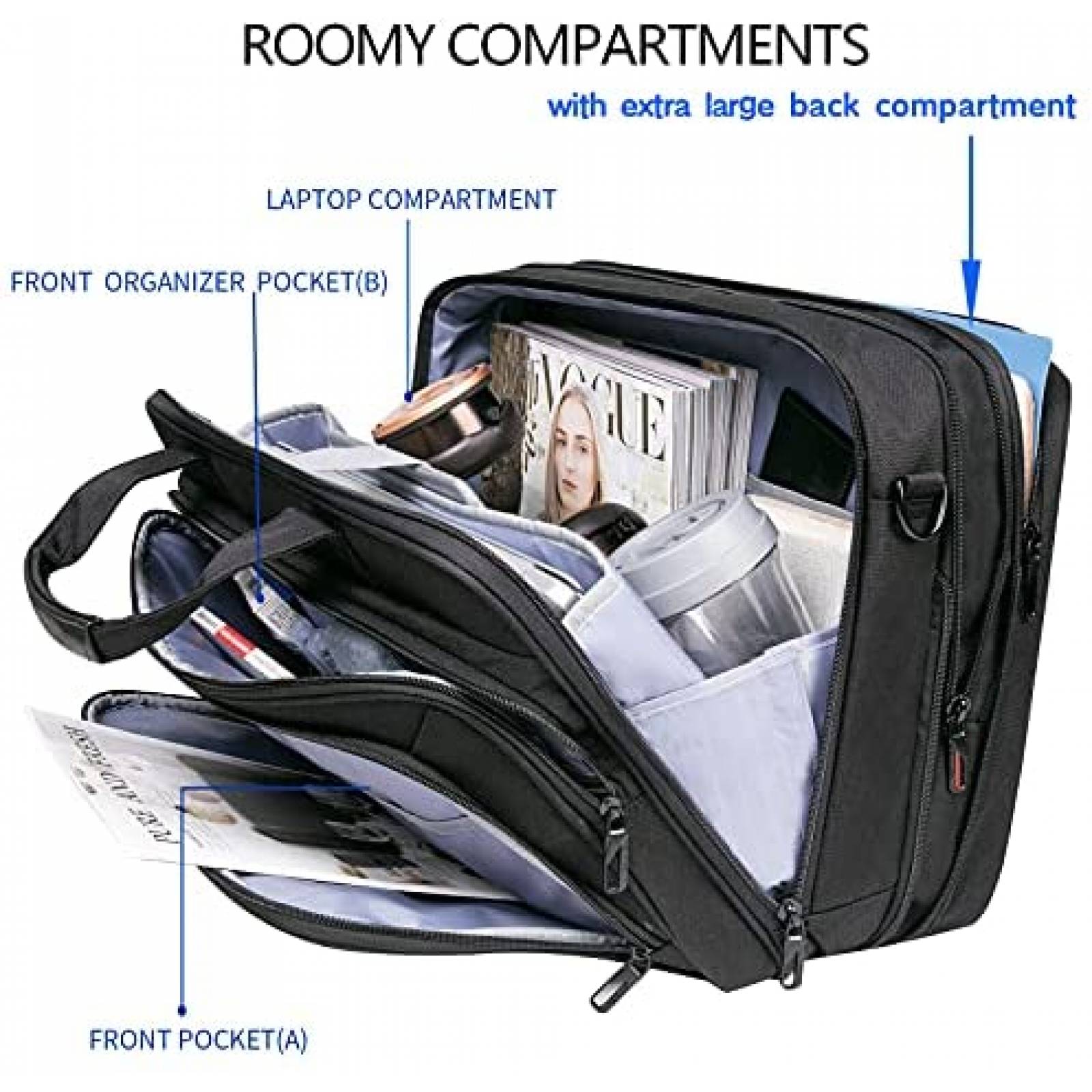 Maletin para Viaje VANKEAN para Laptops de 17.3'' -Negro