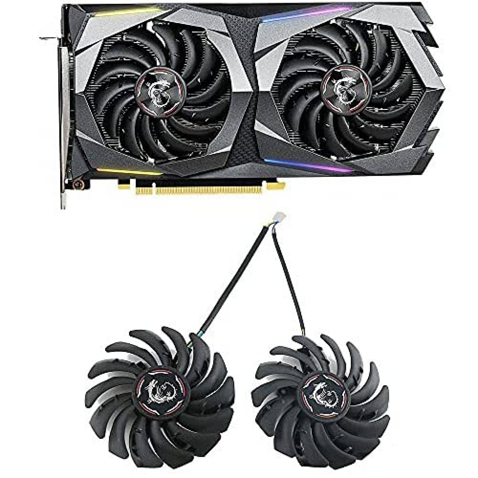 Paquete Ventilador para Tarjeta Grafica MSI Cavabien 2pzas