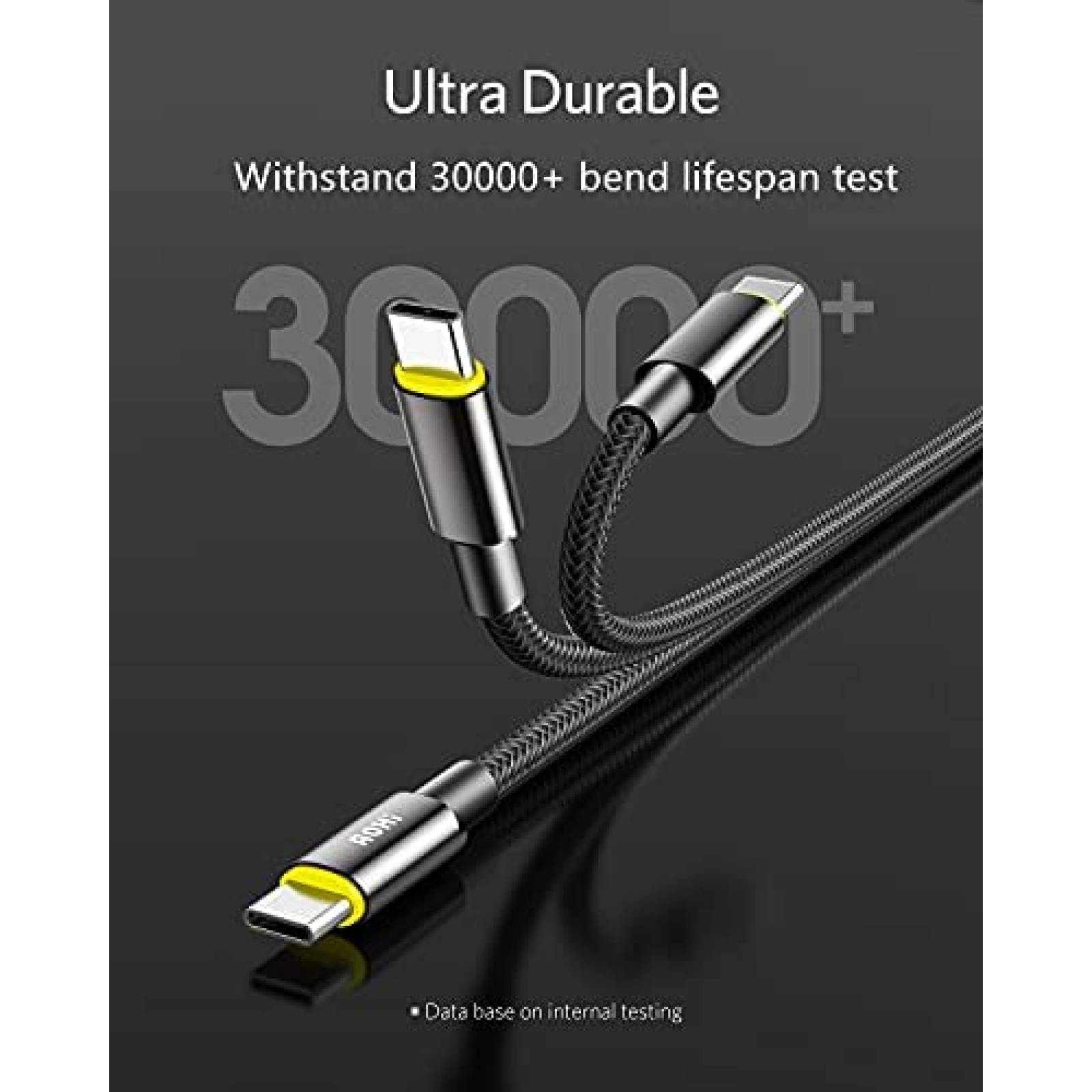 Cable USB C a USB C AOHI Nylon 6 pies 100W de carga rapida