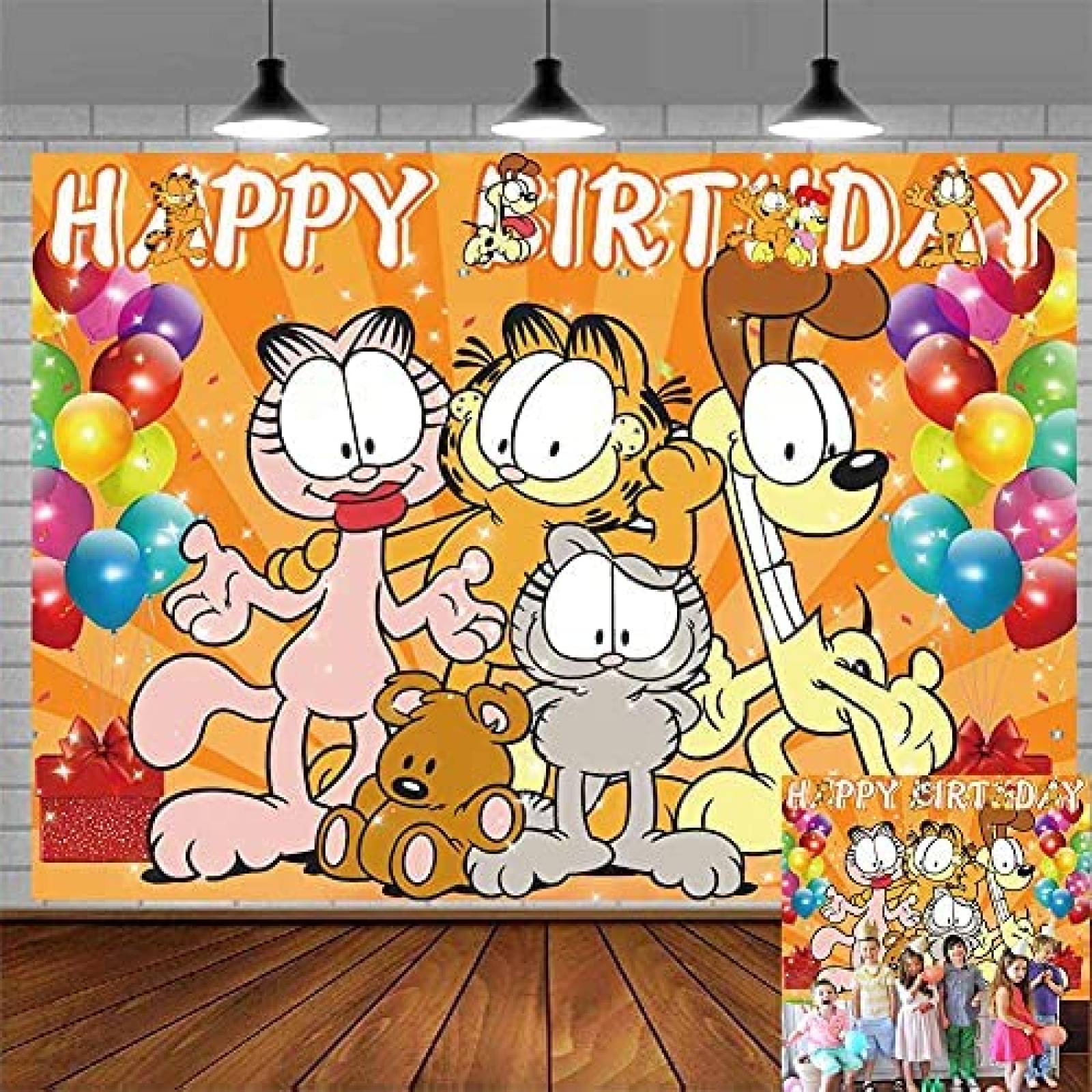 Fondo de fotografia E-HAND Garfield 7x5ft -Colorido