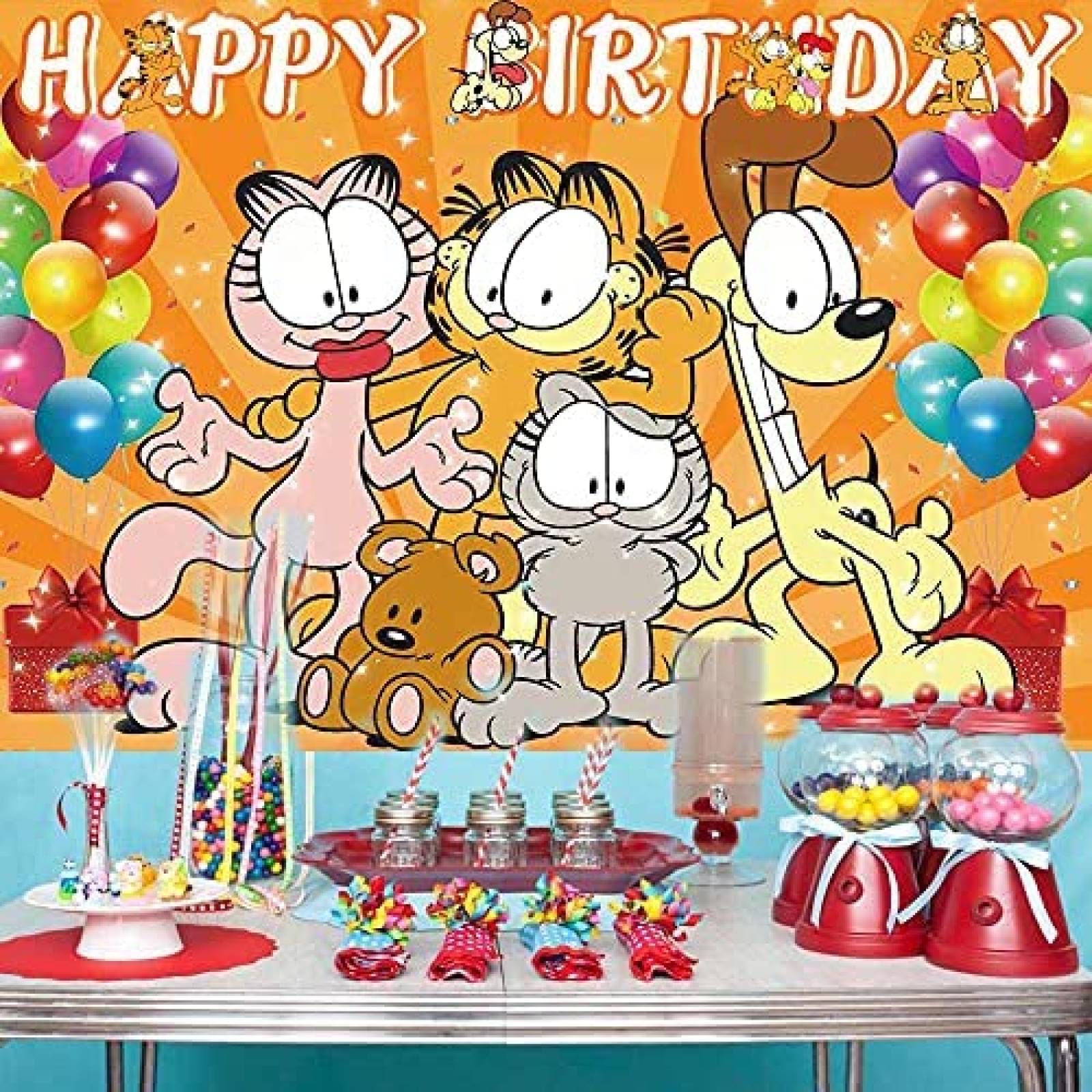 Fondo de fotografia E-HAND Garfield 7x5ft -Colorido