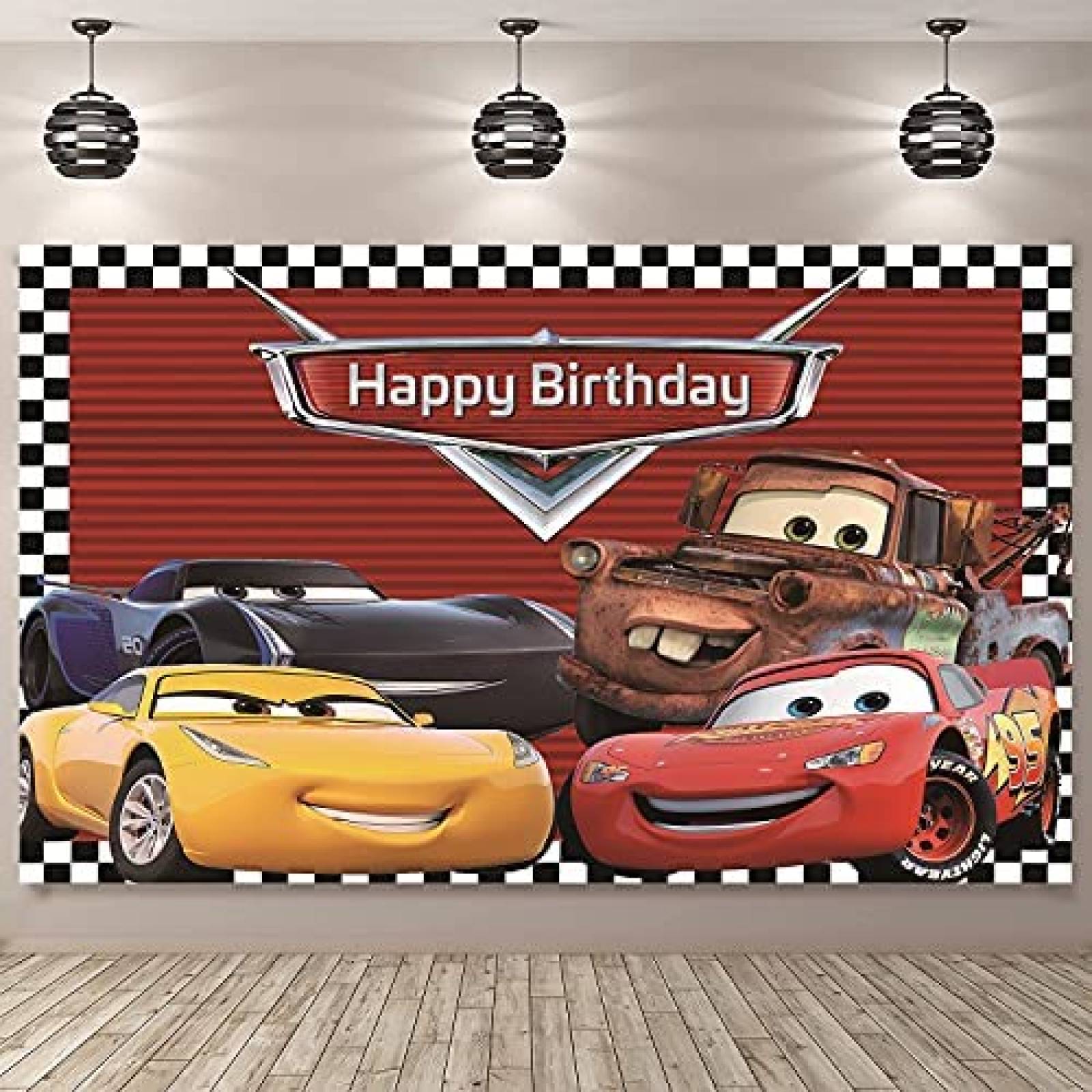 Fondo Fotografia BUTEN Cumpleaños Decoracion Cars -Rojo