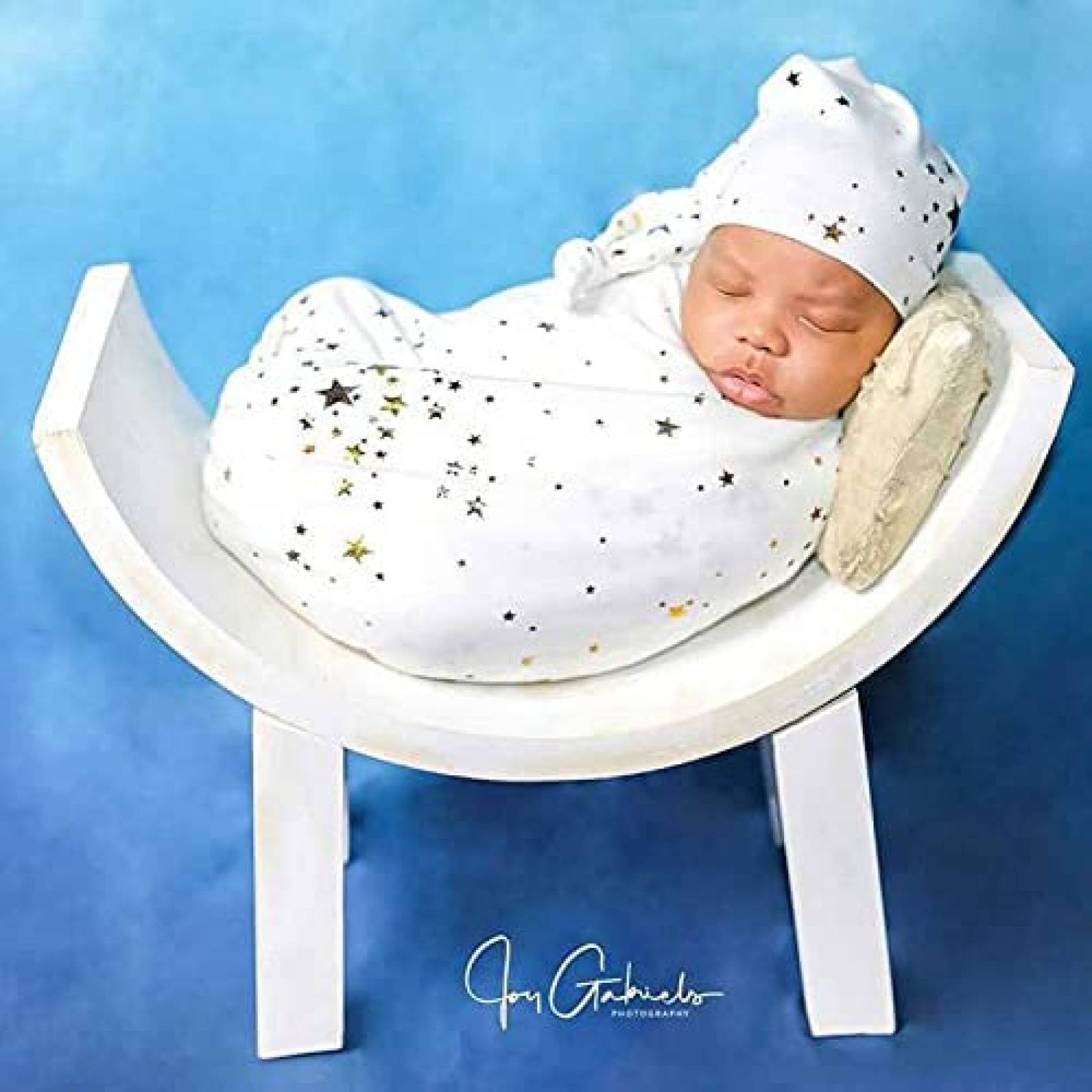 Banco de madera para fotografia de bebe K Kackool -Blanco