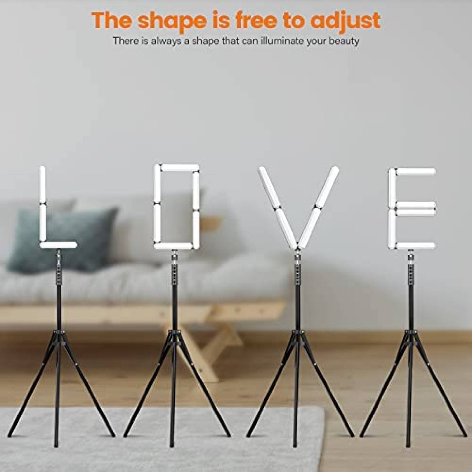 Anillo de Luz MTQ 16'' Con Tripie 92.3'' 3200-7000 K -Negro