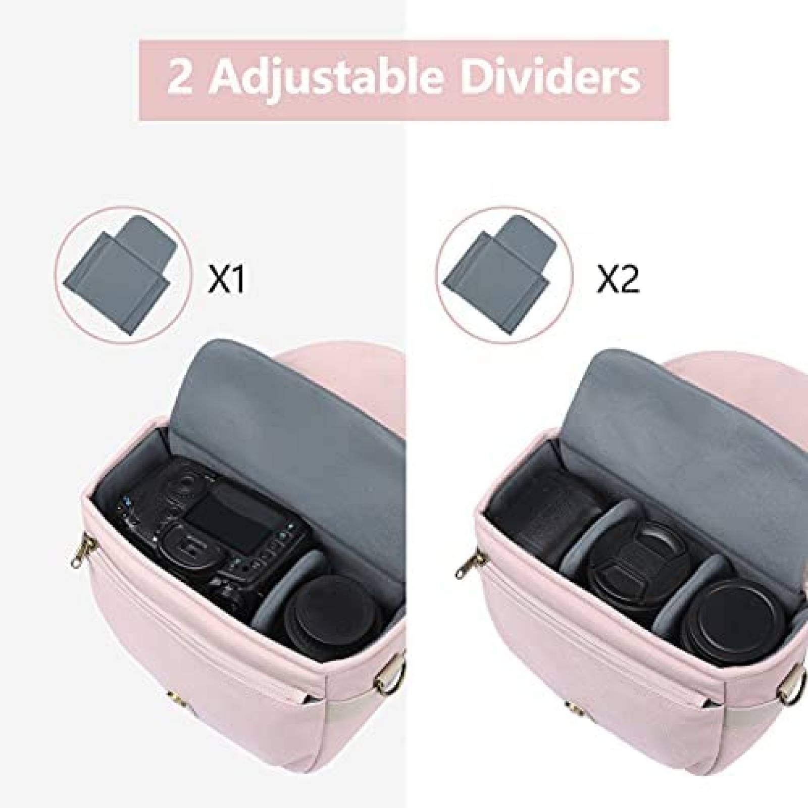 Estuche para Camara BAGSMART Compatible con SLR/DSLR -Rosa