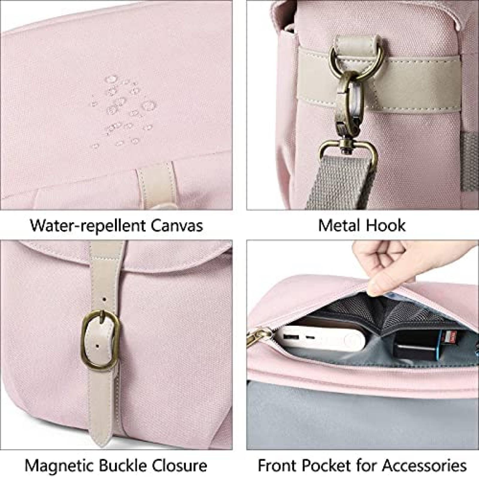Estuche para Camara BAGSMART Compatible con SLR/DSLR -Rosa