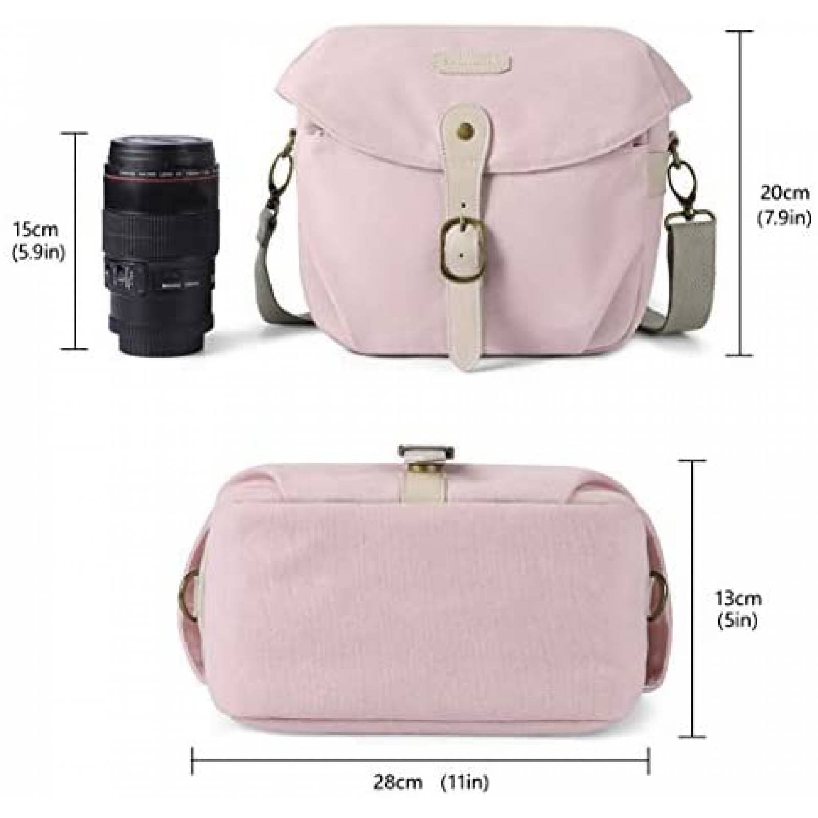 Estuche para Camara BAGSMART Compatible con SLR/DSLR -Rosa
