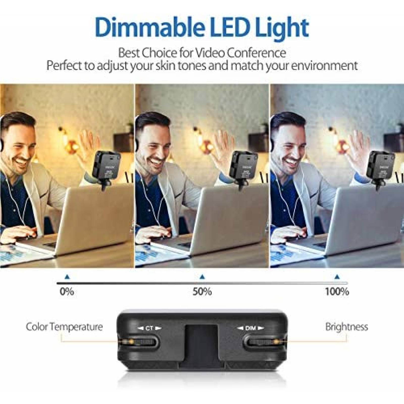Luz conferencia ENEGON Ajustable Compatible Clip -Negro