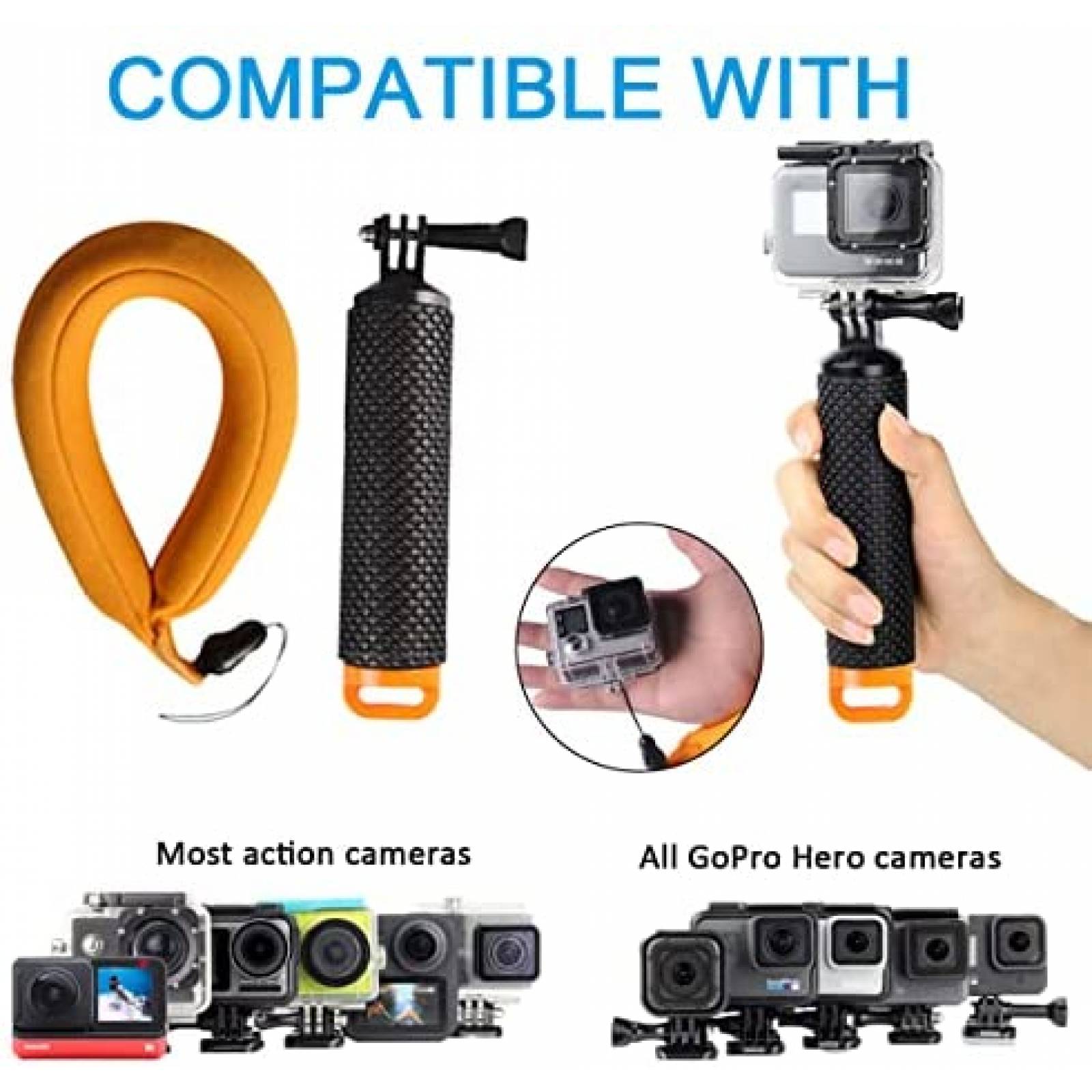 Pack accesorios para GoPro Hero WLPREOE para agua -Naranja