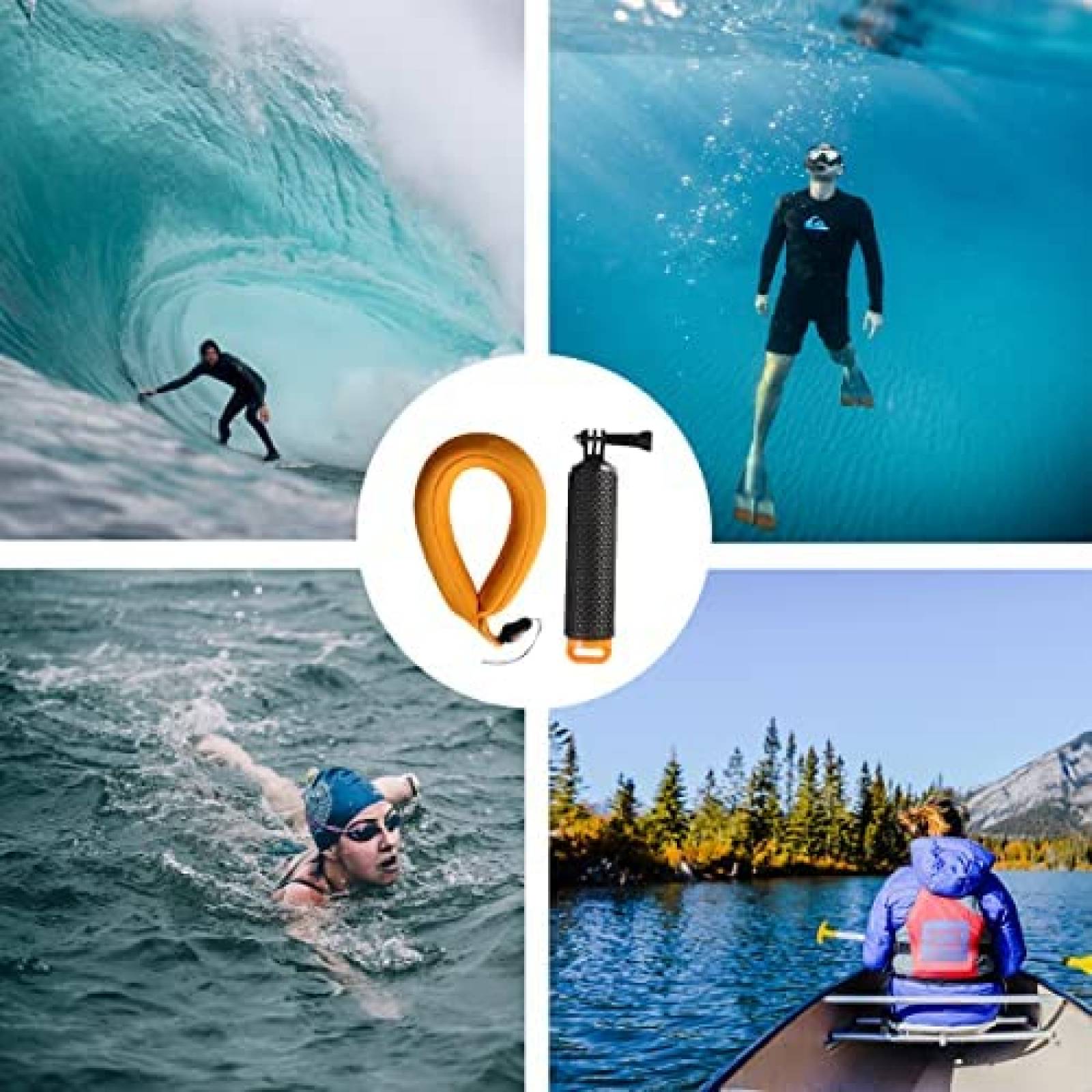 Pack accesorios para GoPro Hero WLPREOE para agua -Naranja