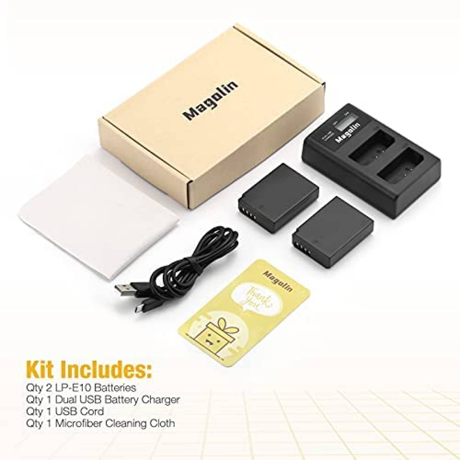 Cargador de Baterias de Camara Magolin para Canon EOS -Negro