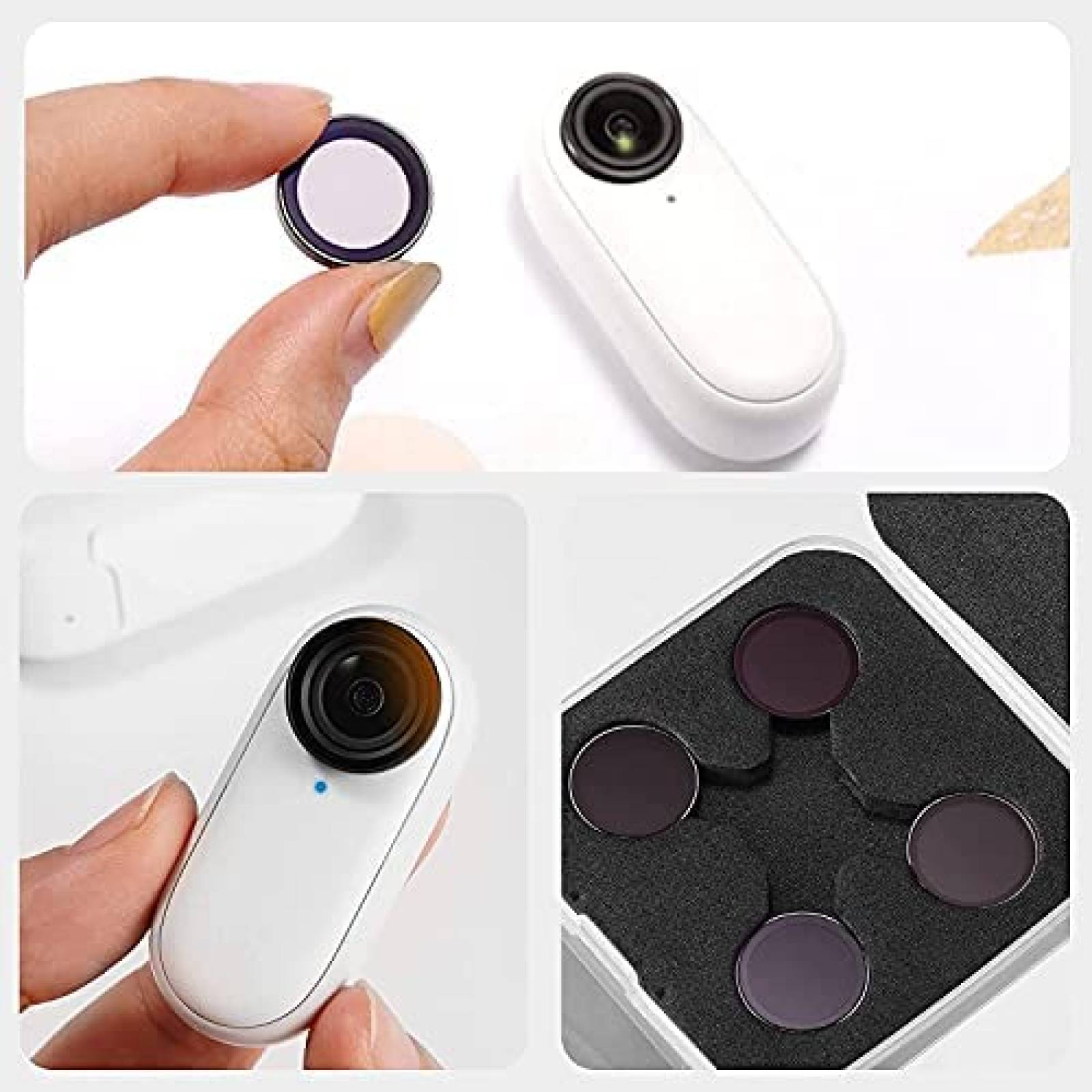 Filtro de lente REYGEAK para camara Insta 360 Go2 Kit -Negro