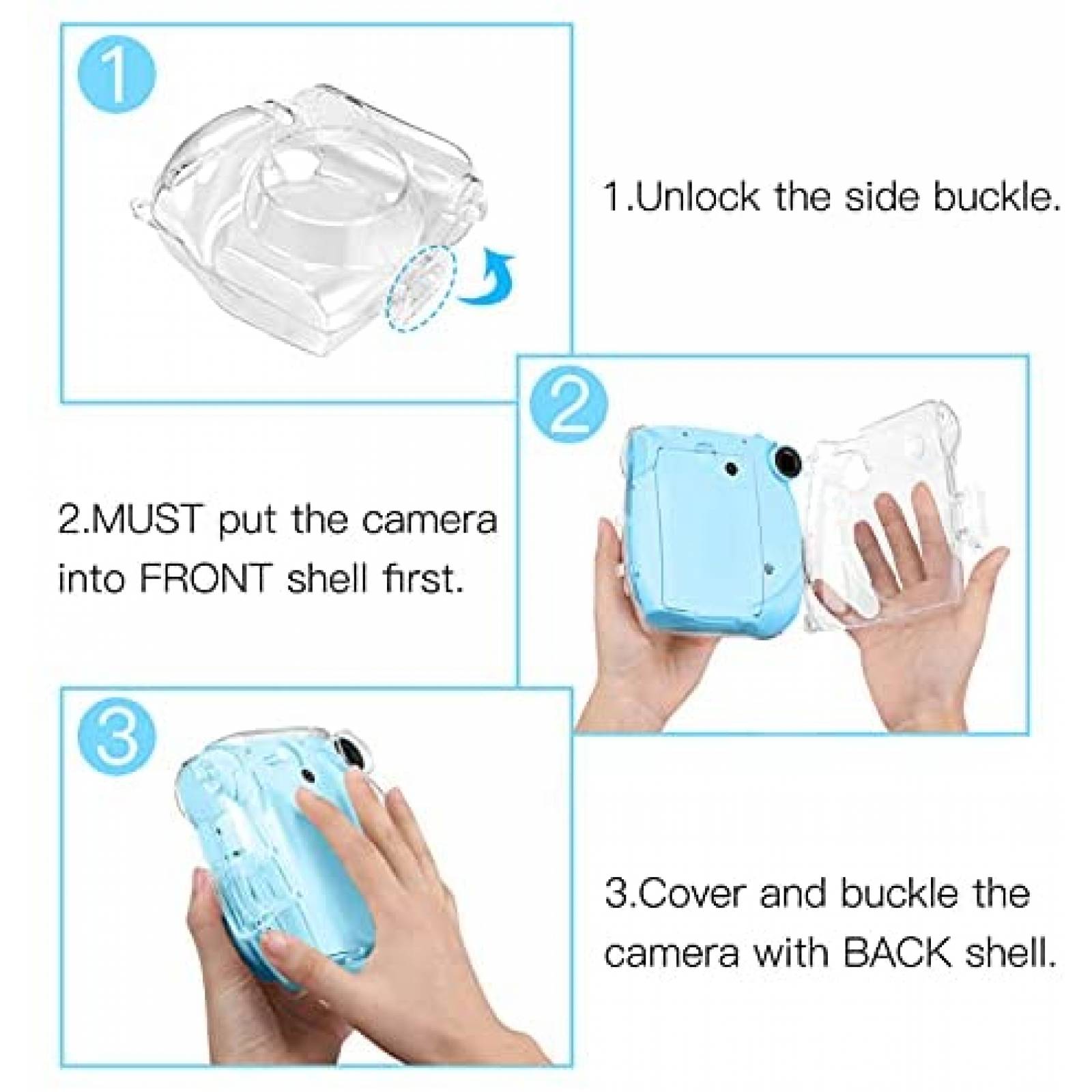 Funda Fintie para Camara Instax Mini 7s -Transparente