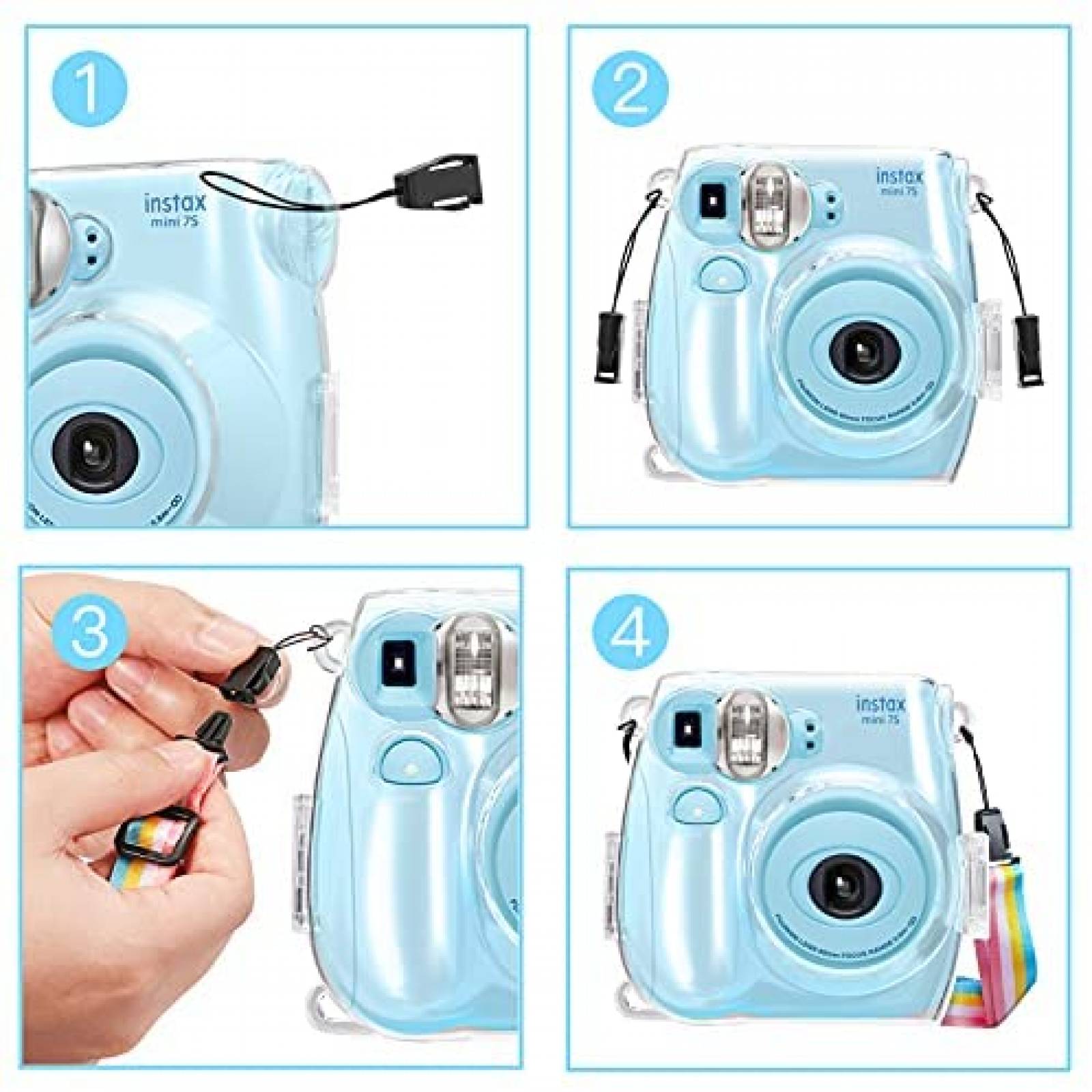 Funda Fintie para Camara Instax Mini 7s -Transparente