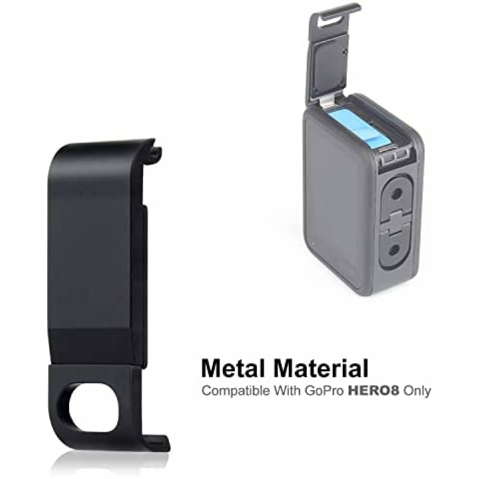 Tapa de Bateria YALLSAME para Camara Go Pro Hero 8 -Negro