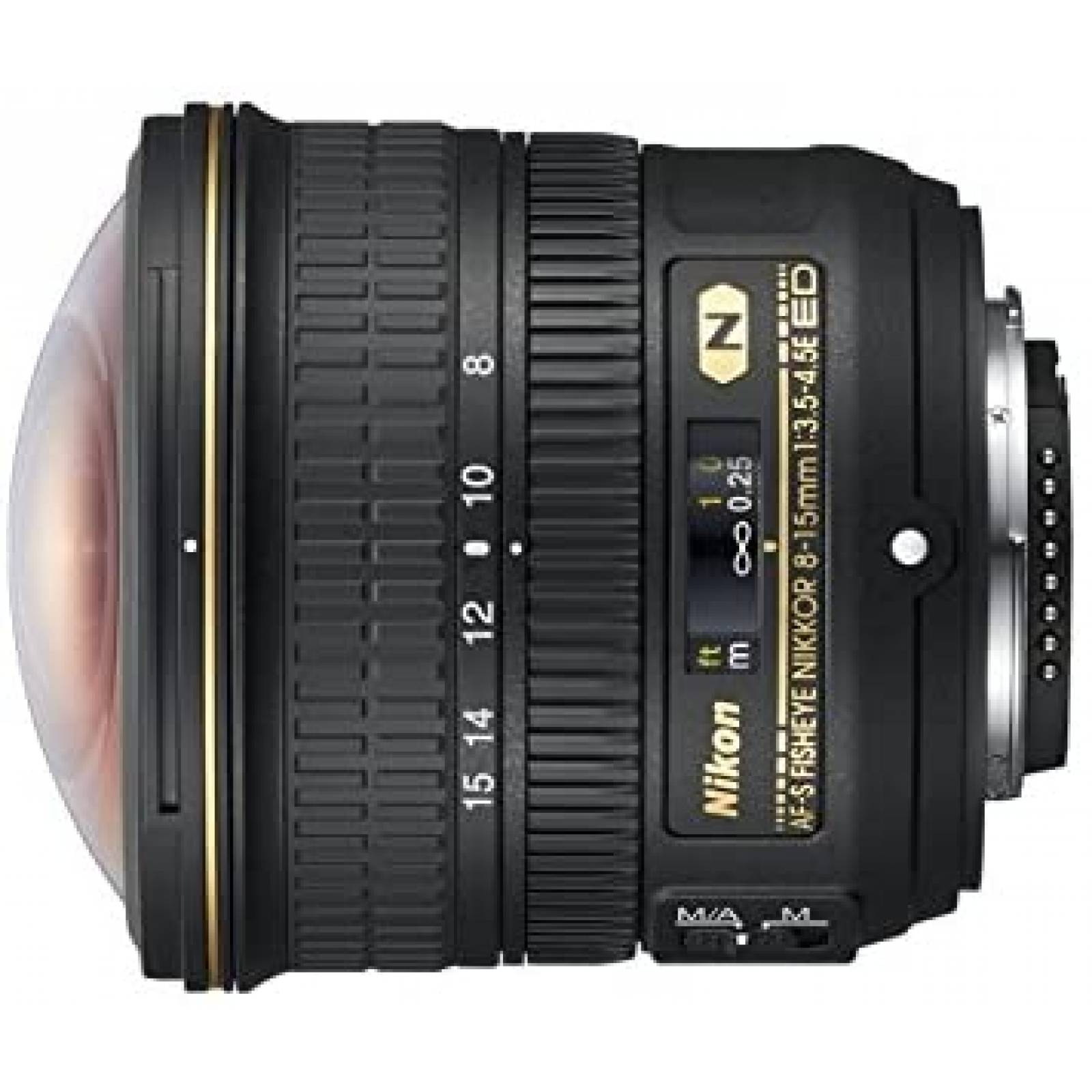 Lente para camara Nikon AF-S FISHEYE NIKKOR 8-15 milimetros