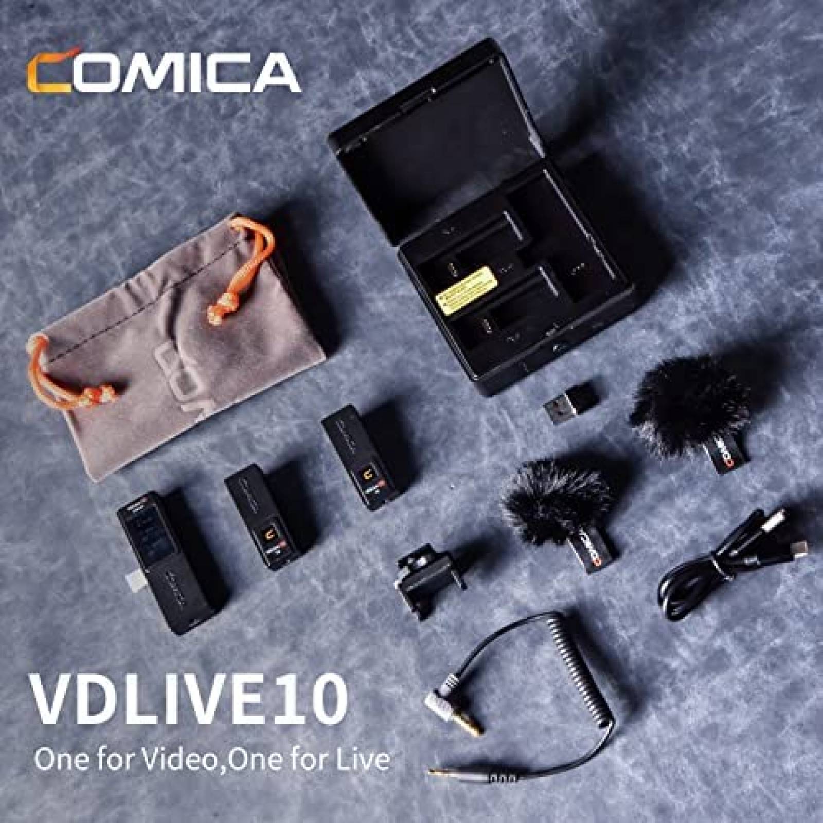Microfono Lavalier inalambrico Comica VDLIVE 10 2.4G -Negro