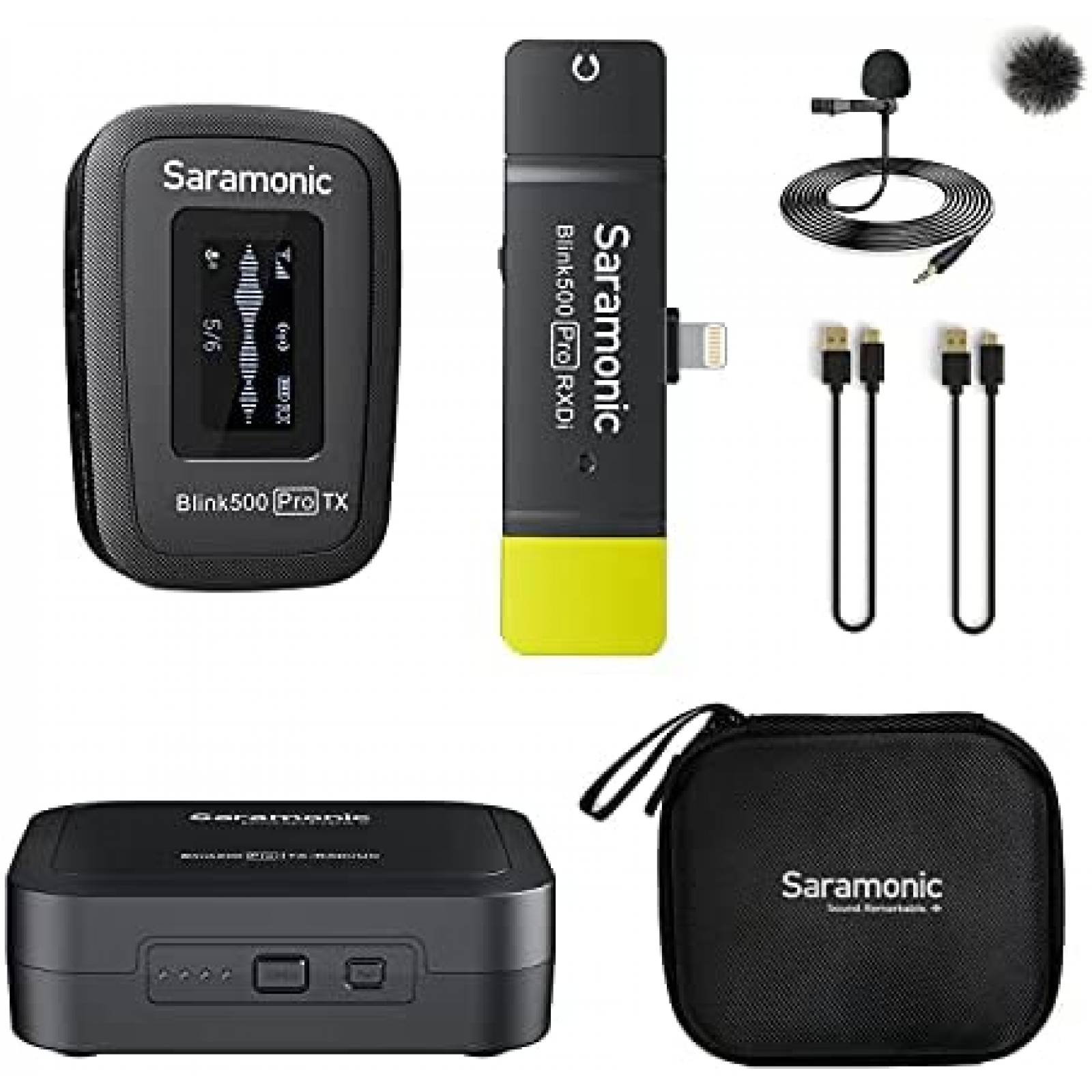 Kit Microfono de Solapa Saramonic Blink500 Pro B3 -Negro