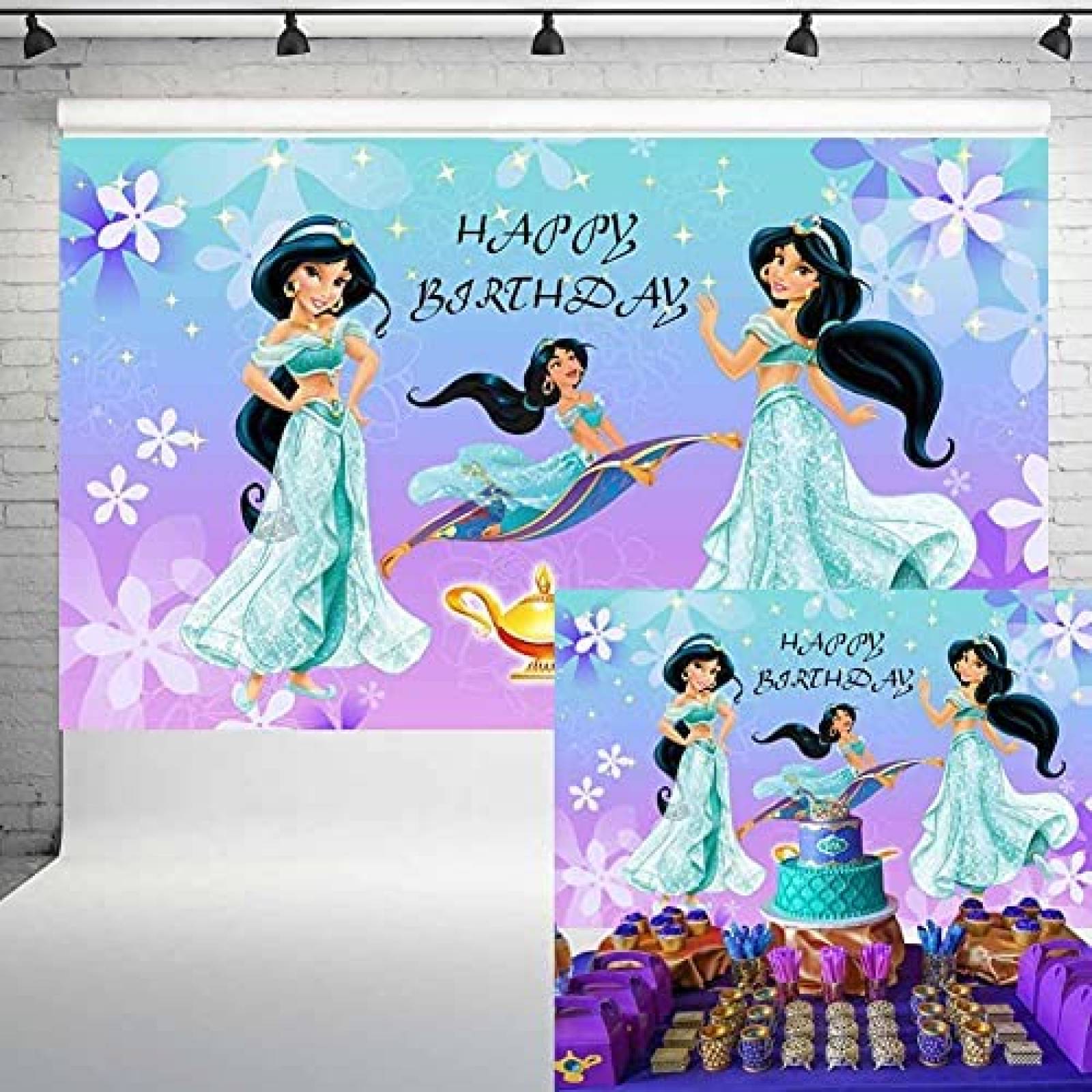 Fondo Fotografia Smile Princesa Jasmine Decoracion 5x3pies