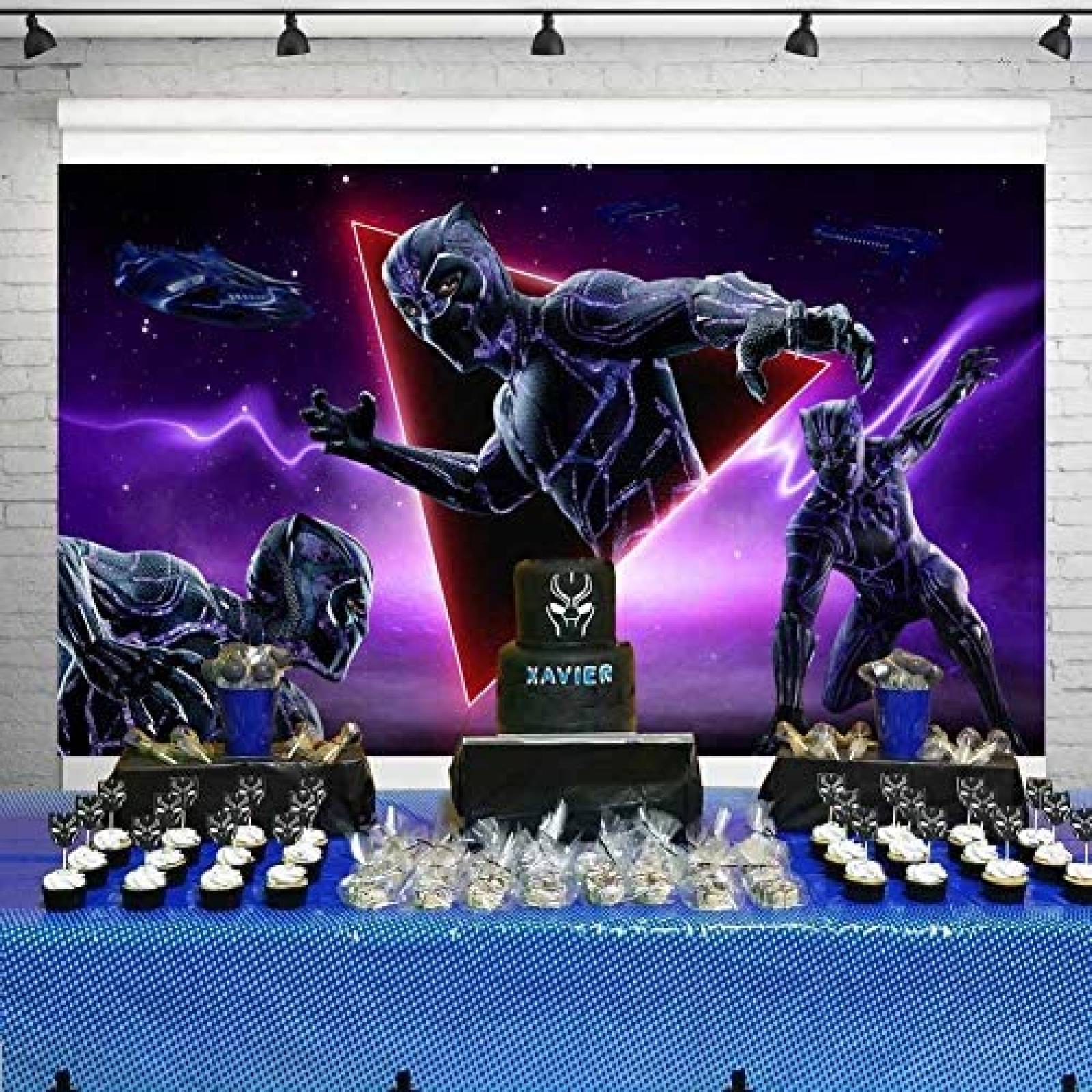 Fondo de fotografia Smile World 4.9x31.2 ft Black Panther