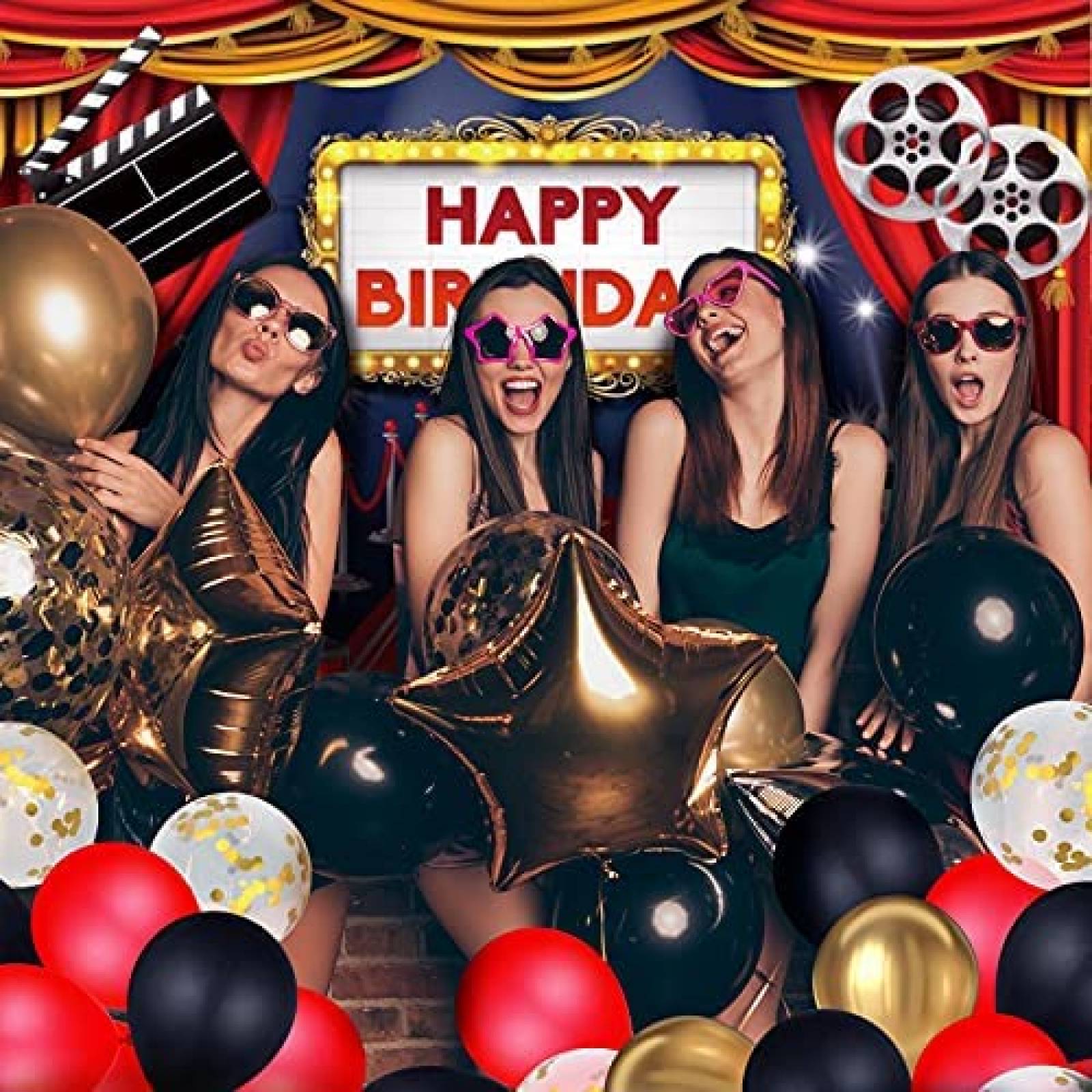 Fondo fotografia Tatuo Noche de cine 6x1ft -Colorido