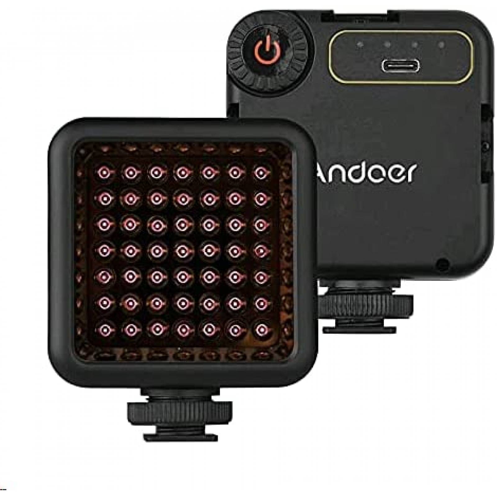 Panel de Luz LED Andoera Mini IR para Videocamara -Negro
