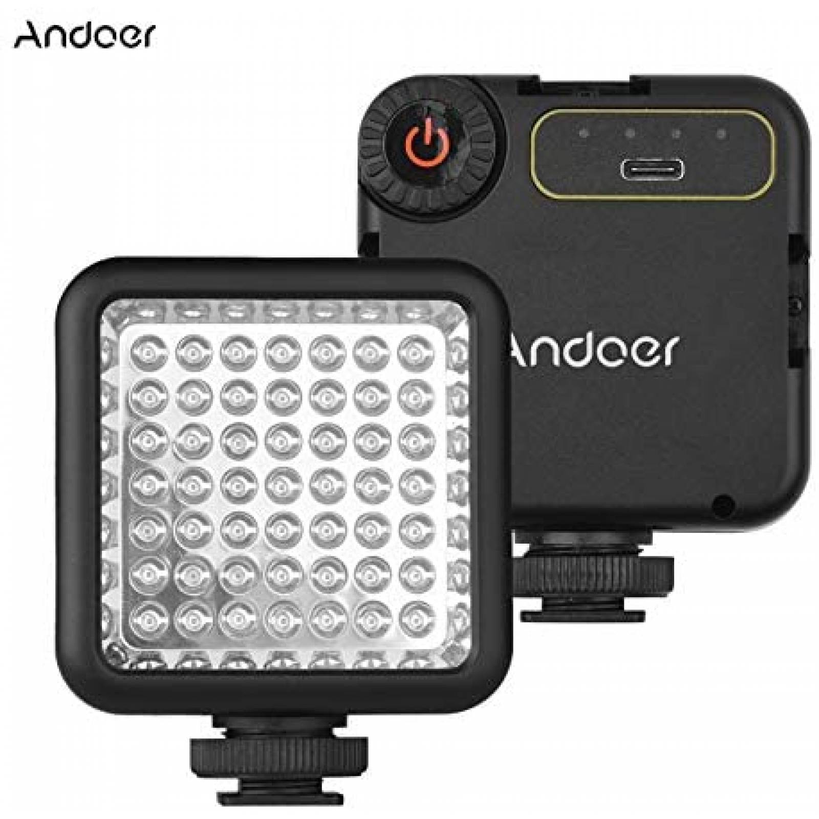 Panel de Luz LED Andoera Mini IR para Videocamara -Negro