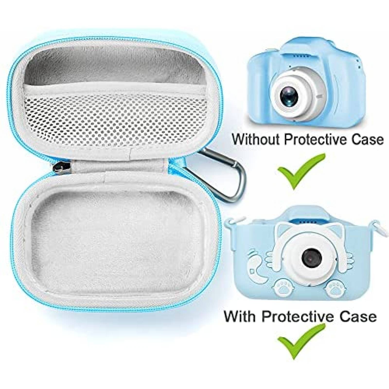 Estuche RAIACE Compatible Con Camara Goopow Kids -Azul