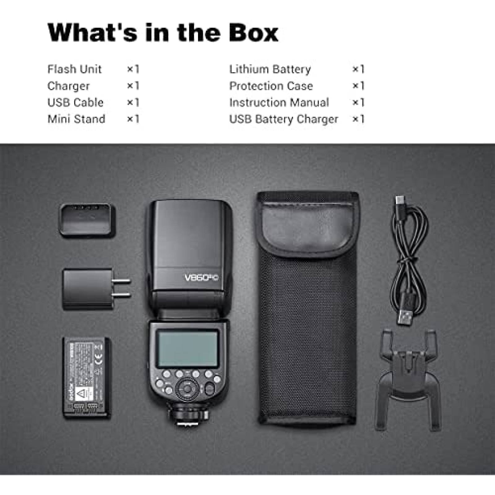 Flash para Camara Godox V860III-F para Fuji -Negro