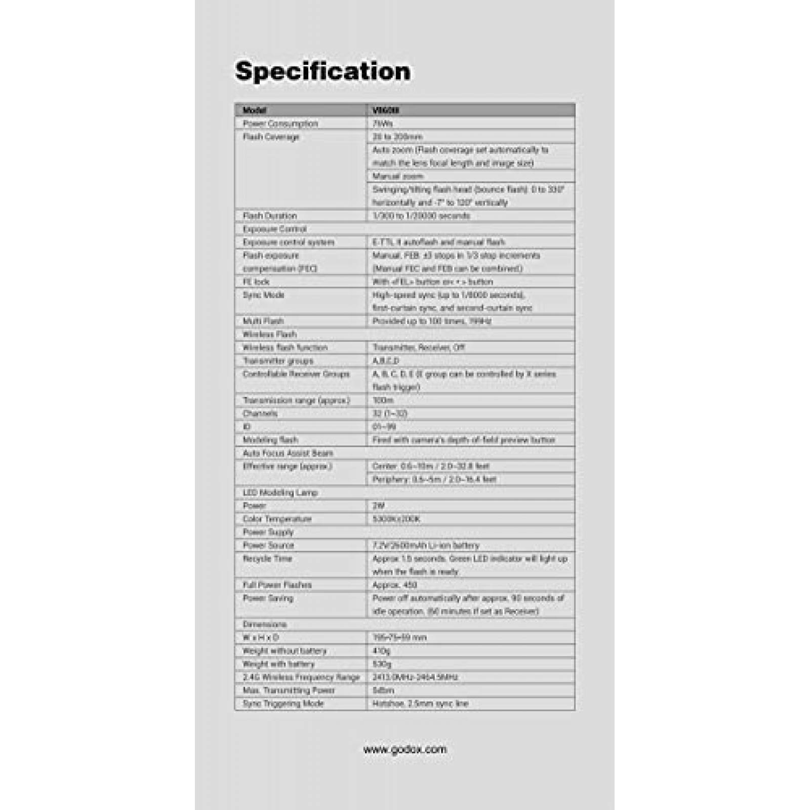 Flash para Camara Godox V860III-F para Fuji -Negro