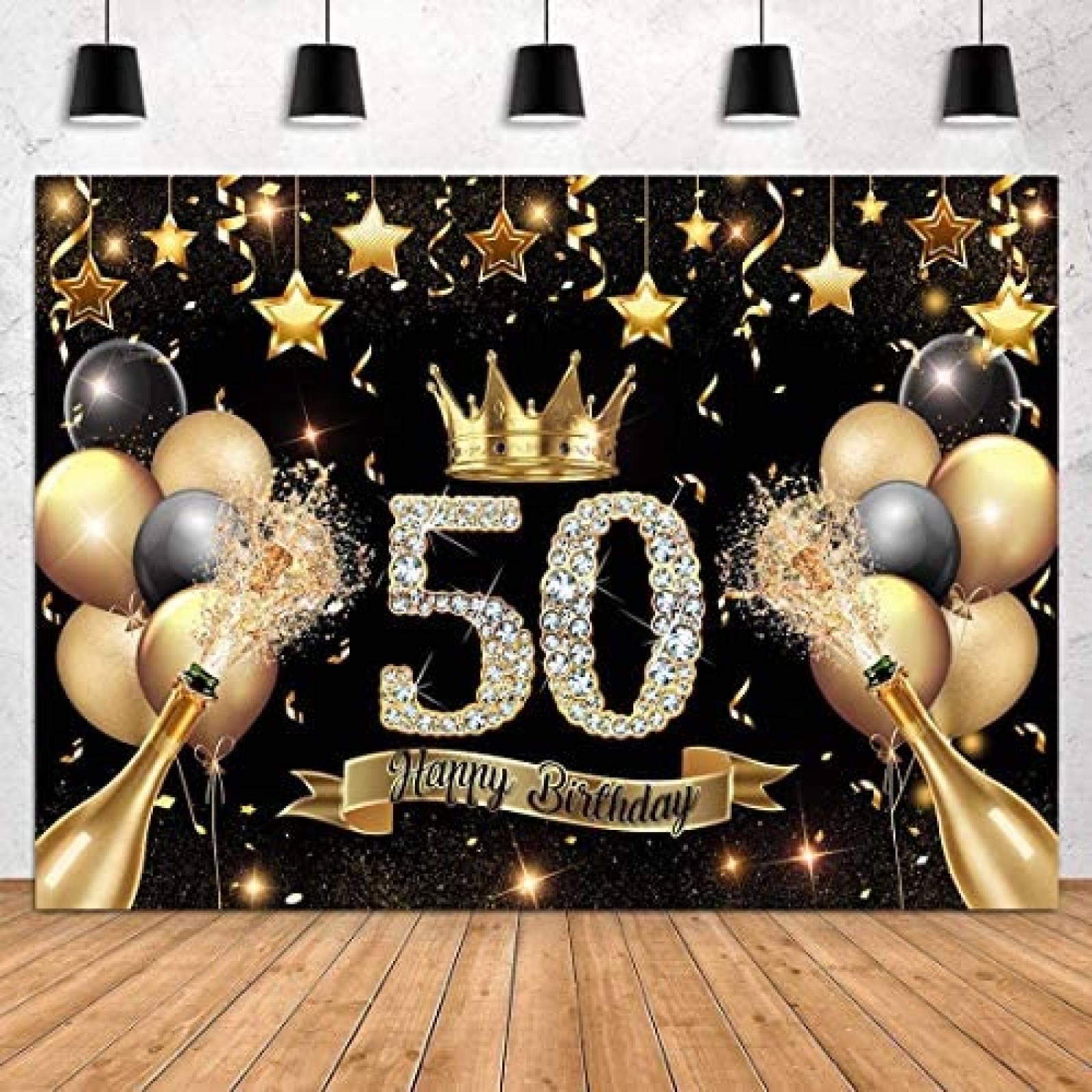 Fondo Fotografia withu Feliz Cumpleaños Decoracion 50 años