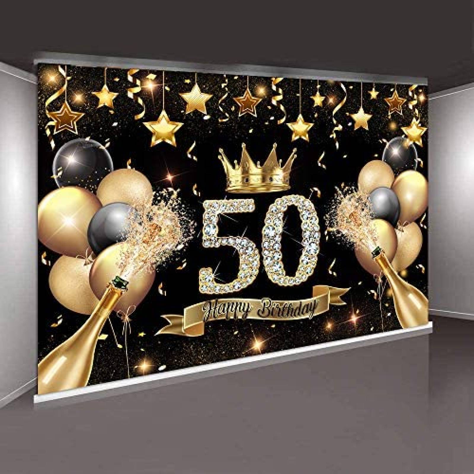 Fondo Fotografia withu Feliz Cumpleaños Decoracion 50 años