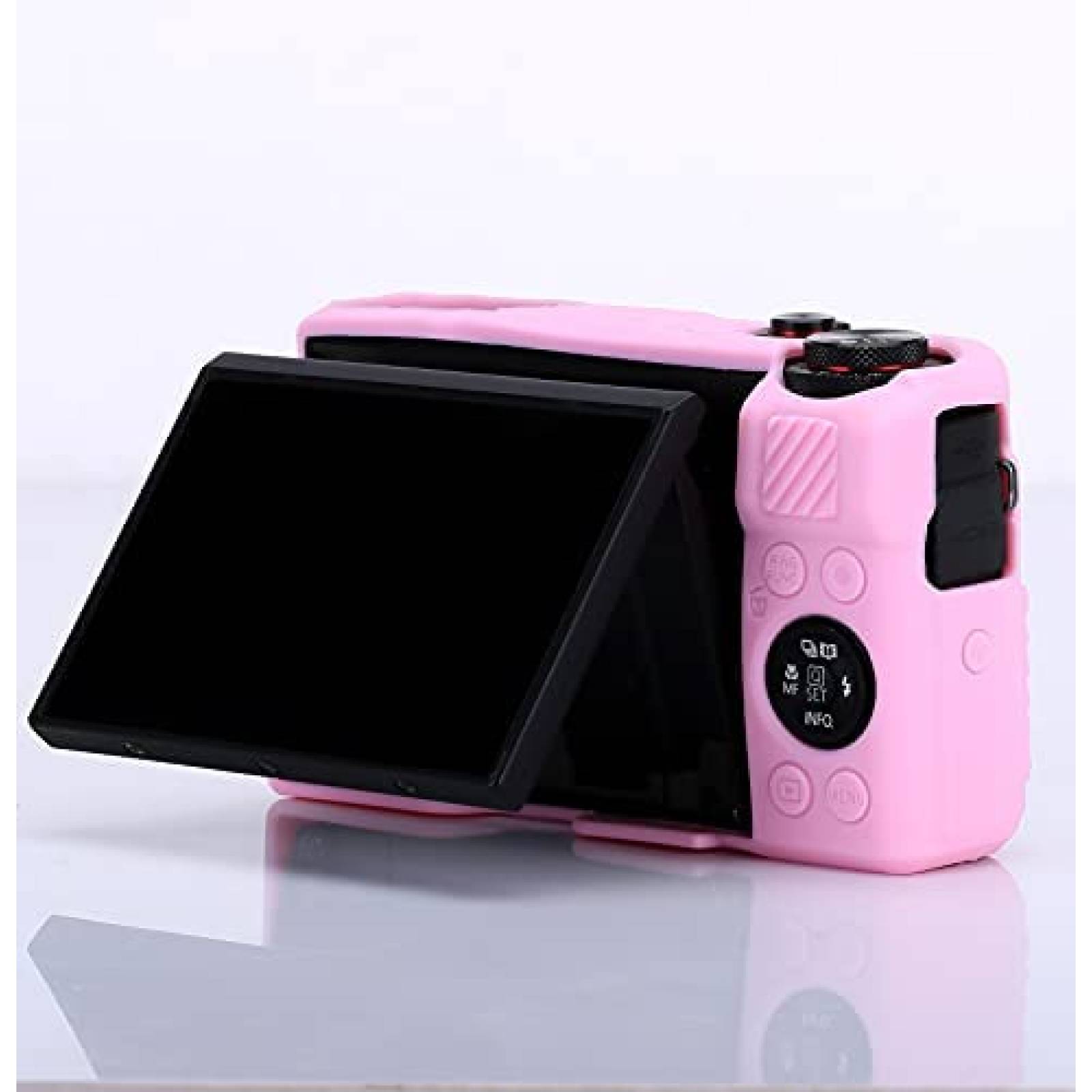Carcaza Camara Pocoukate Canon G7X Compatible Silicon -Rosa
