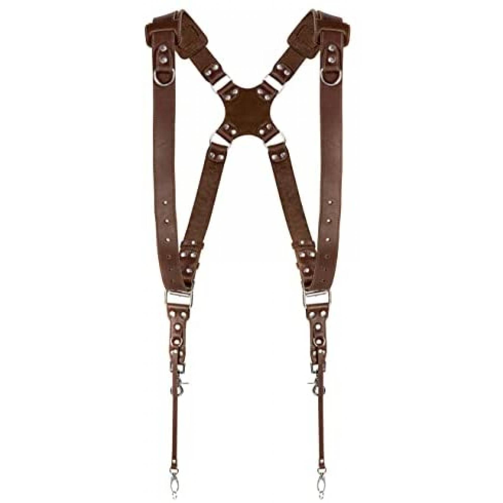 Arnes Doble de Piel Coiro para Camara DLSR/SLR -Cafe