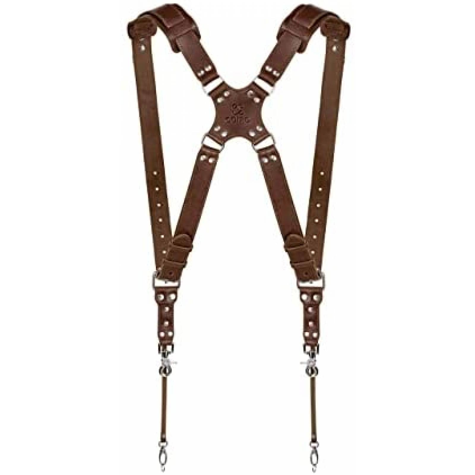 Arnes Doble de Piel Coiro para Camara DLSR/SLR -Cafe