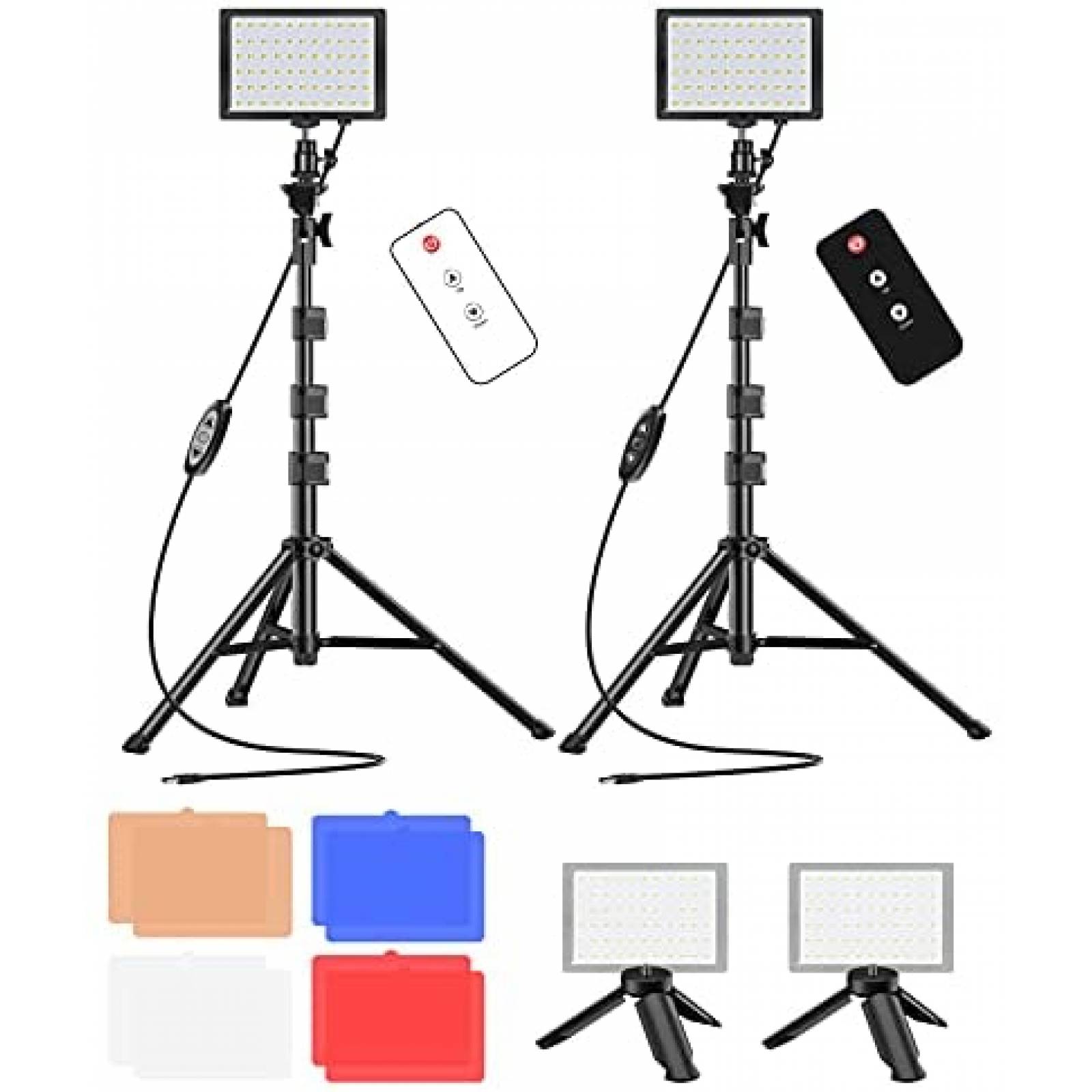 Kit de luces LED para fotografia/video EMART x9 -Negro