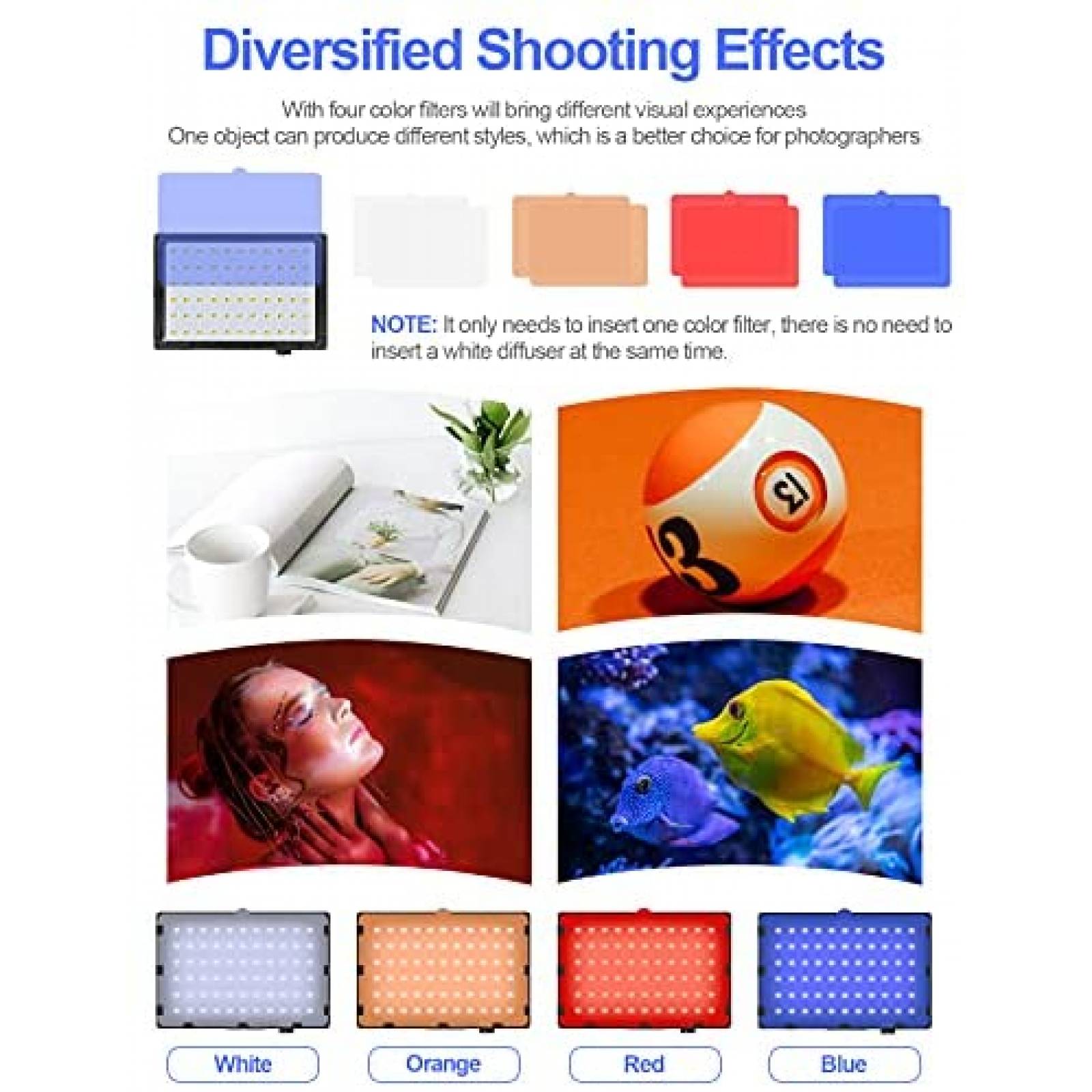 Kit de luces LED para fotografia/video EMART x9 -Negro